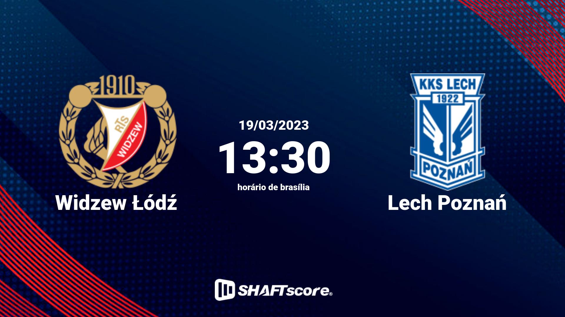 Estatísticas do jogo Widzew Łódź vs Lech Poznań 19.03 13:30