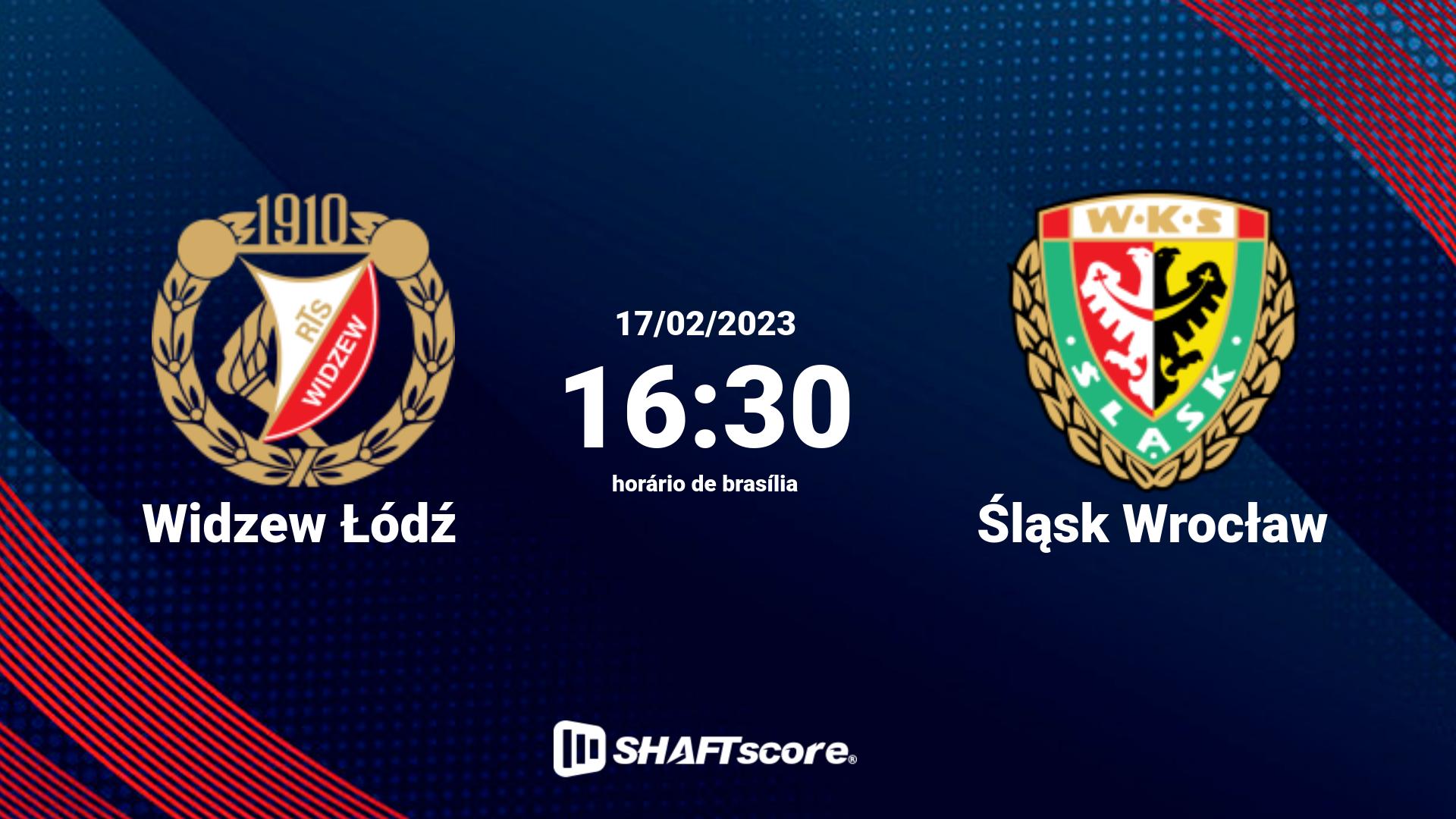 Estatísticas do jogo Widzew Łódź vs Śląsk Wrocław 17.02 16:30