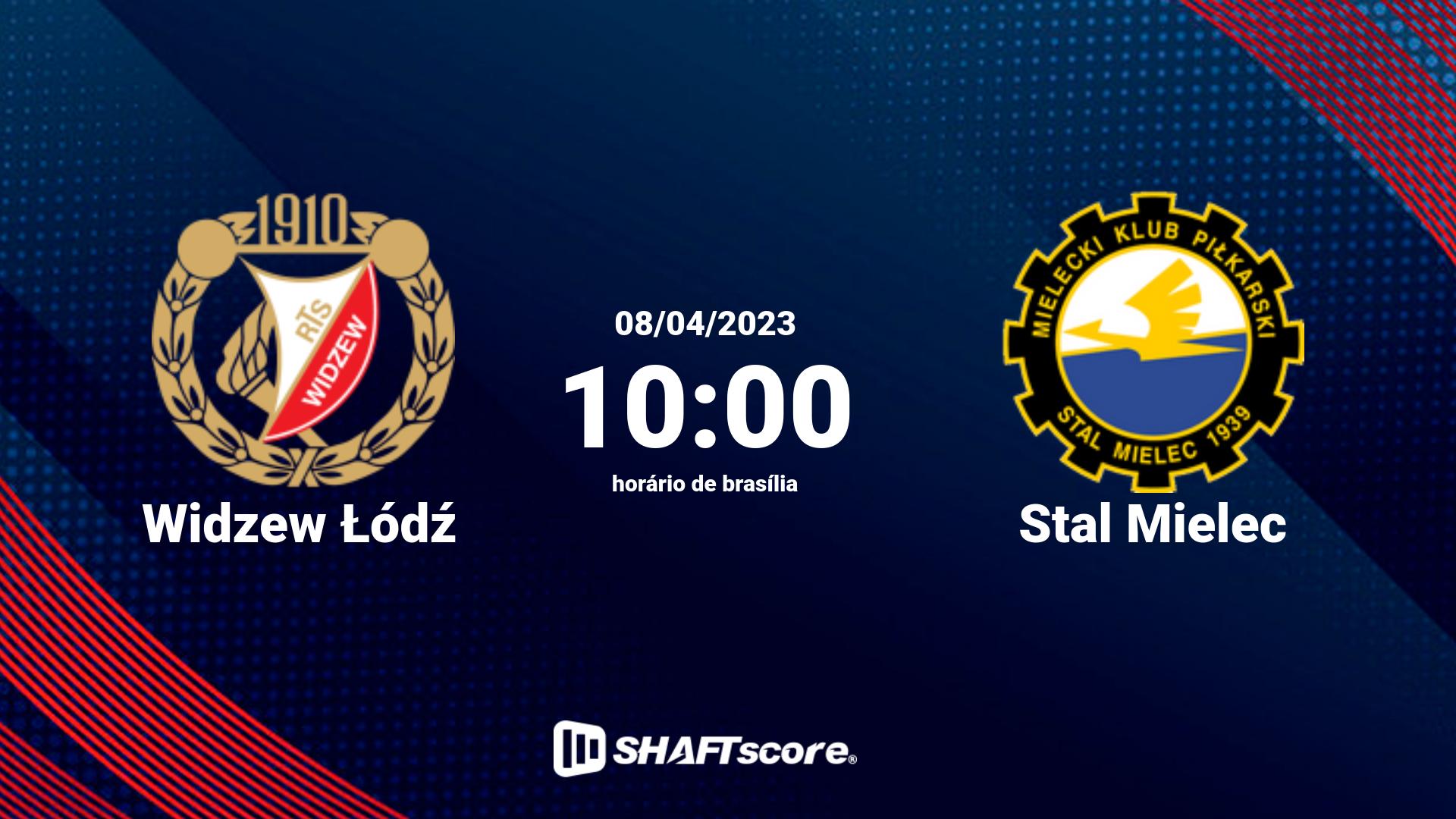 Estatísticas do jogo Widzew Łódź vs Stal Mielec 08.04 10:00