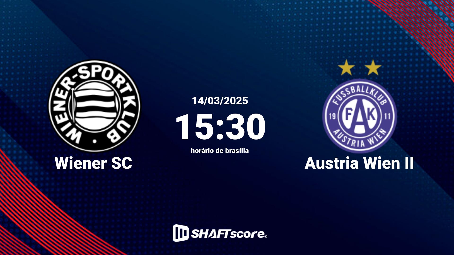 Estatísticas do jogo Wiener SC vs Austria Wien II 14.03 15:30