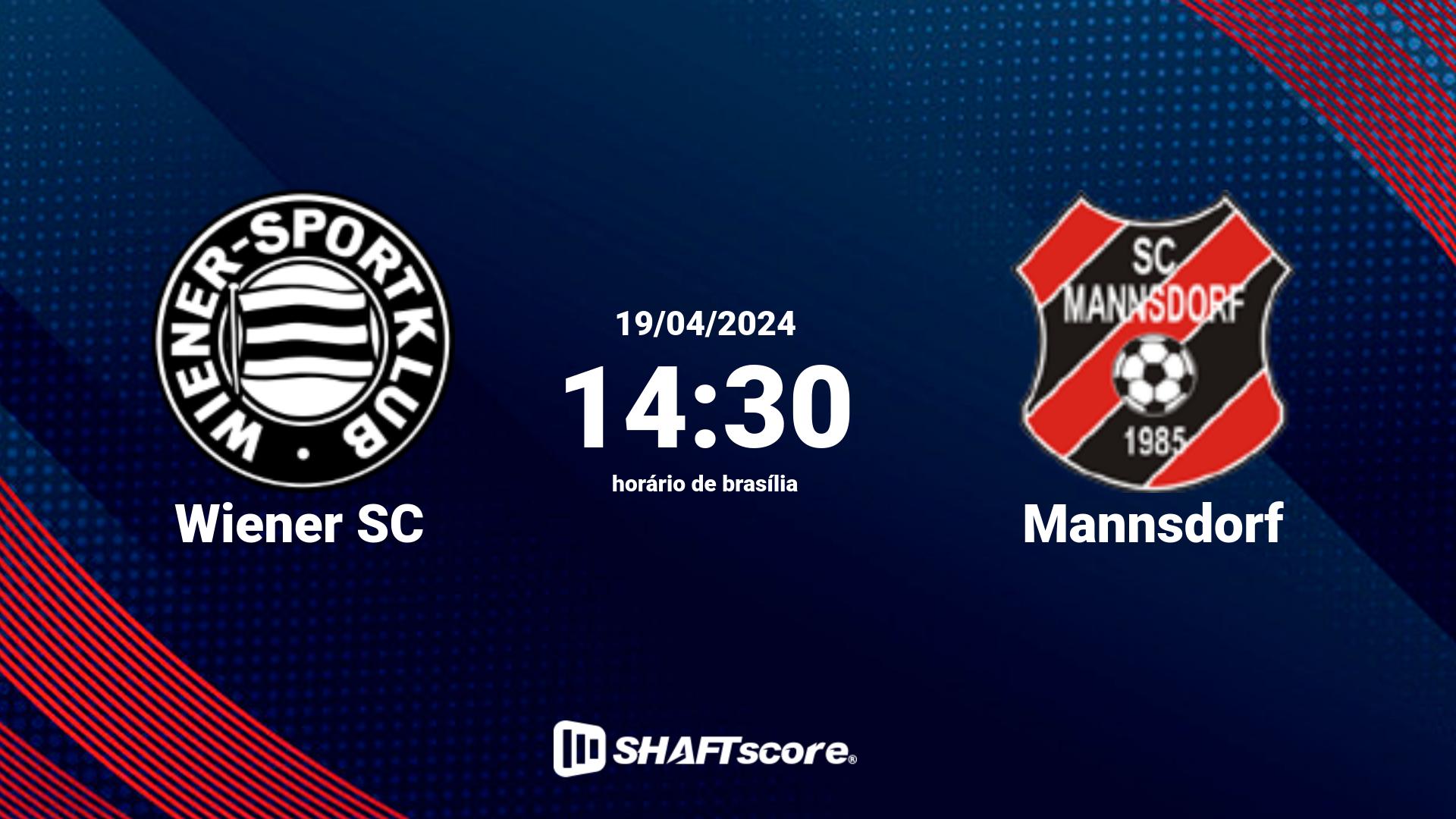 Estatísticas do jogo Wiener SC vs Mannsdorf 19.04 14:30