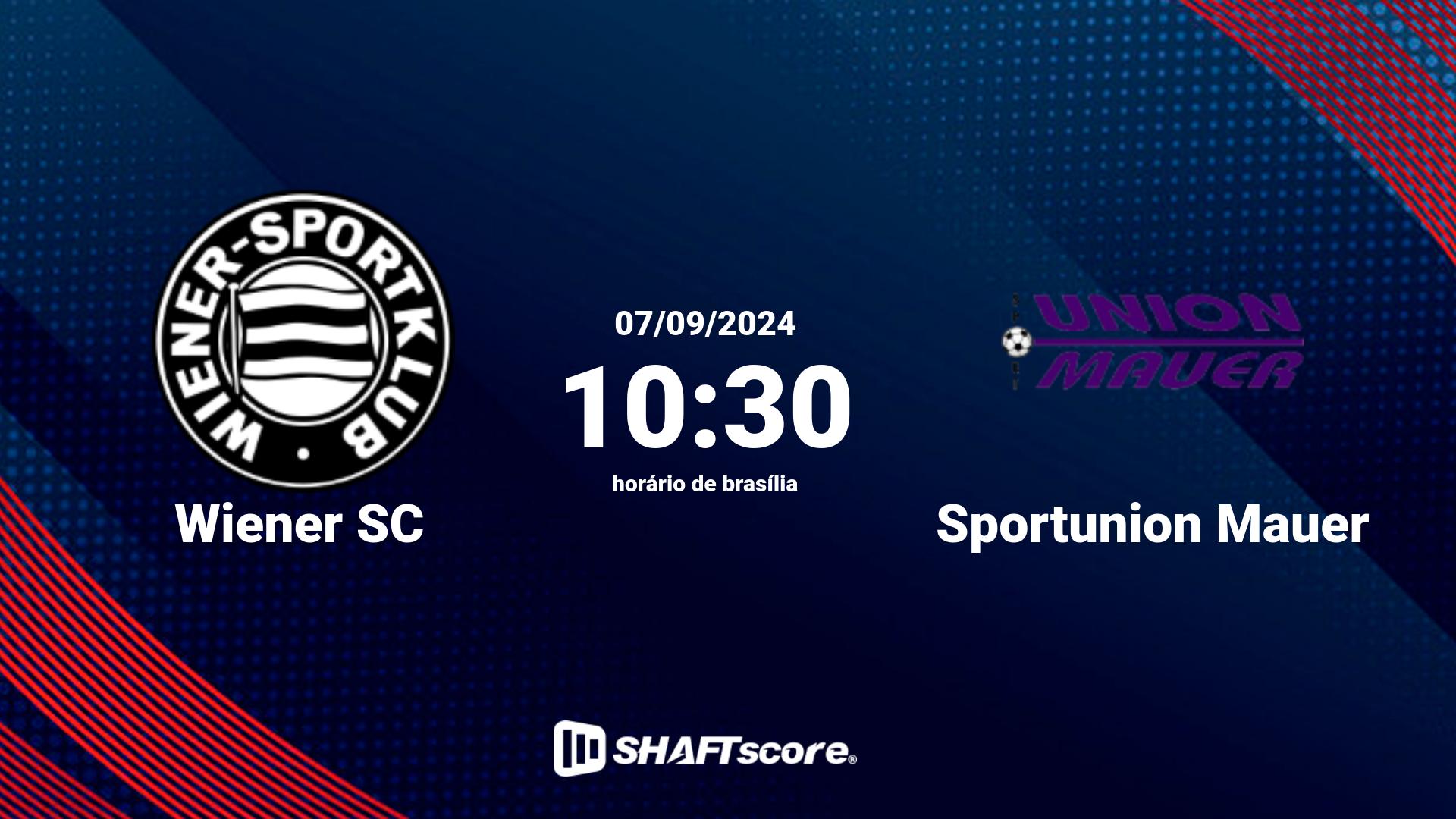 Estatísticas do jogo Wiener SC vs Sportunion Mauer 07.09 10:30