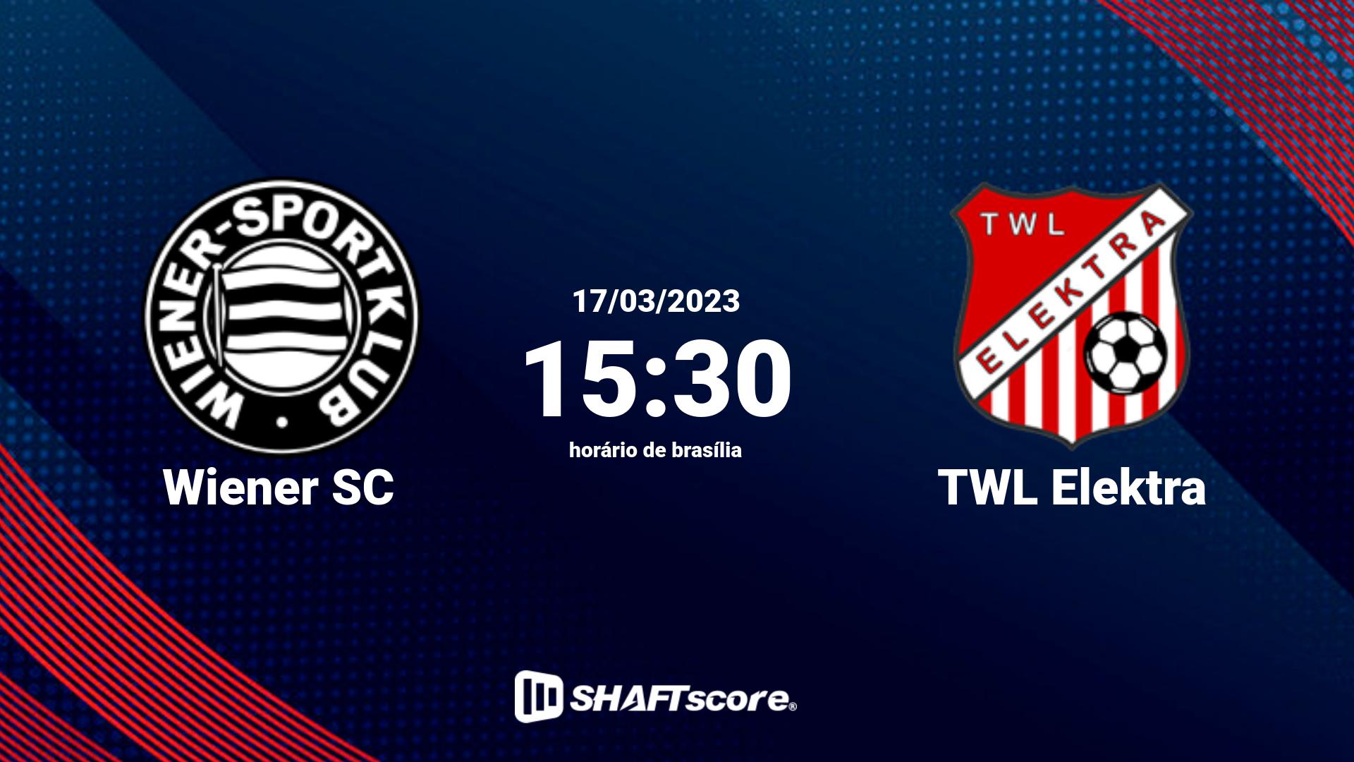 Estatísticas do jogo Wiener SC vs TWL Elektra 17.03 15:30