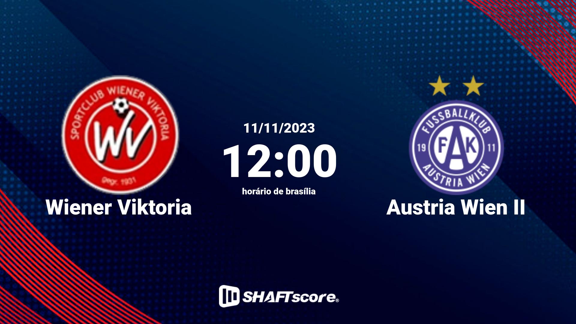 Estatísticas do jogo Wiener Viktoria vs Austria Wien II 11.11 12:00