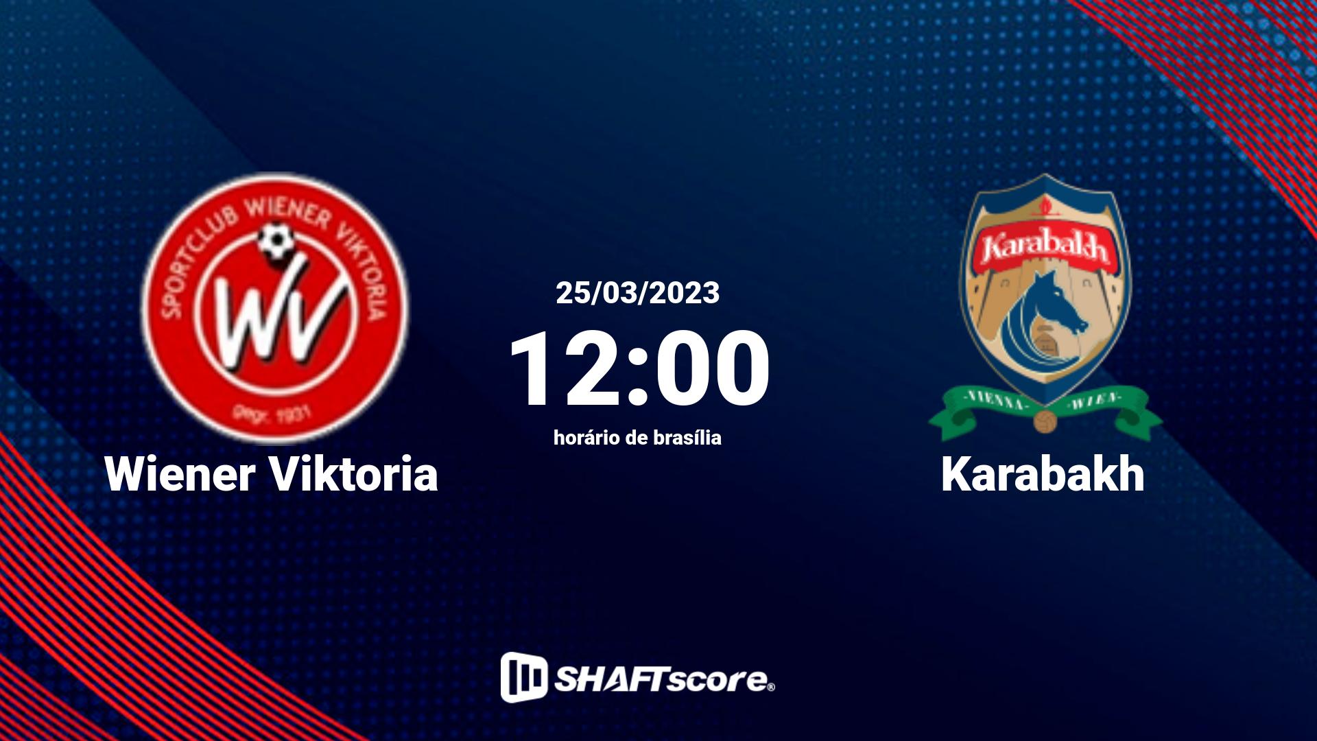 Estatísticas do jogo Wiener Viktoria vs Karabakh 25.03 12:00