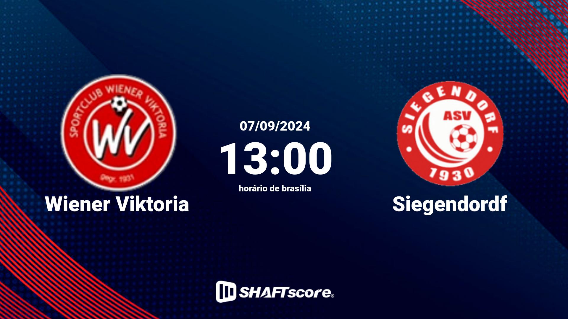 Estatísticas do jogo Wiener Viktoria vs Siegendordf 07.09 13:00