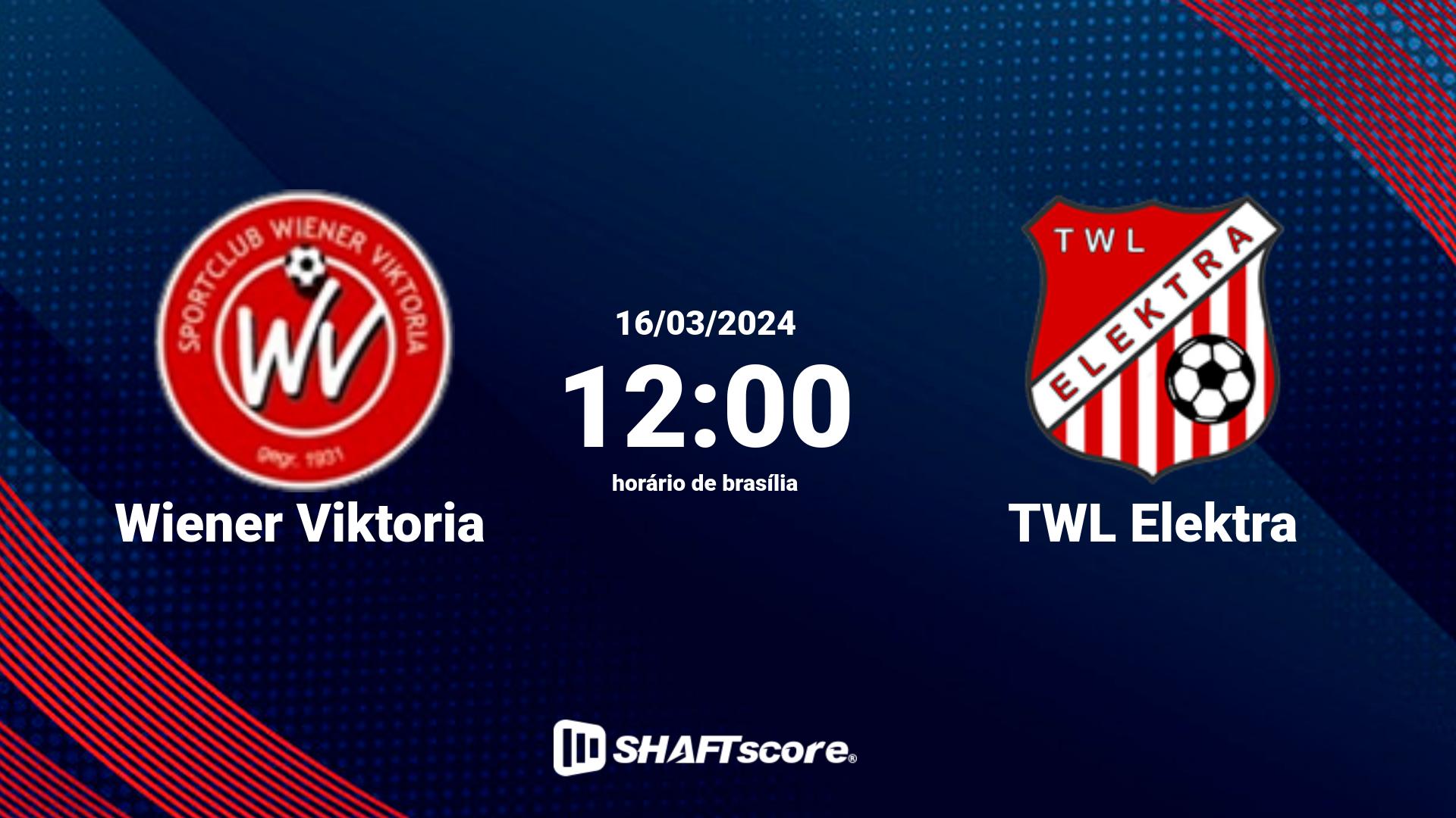 Estatísticas do jogo Wiener Viktoria vs TWL Elektra 16.03 12:00