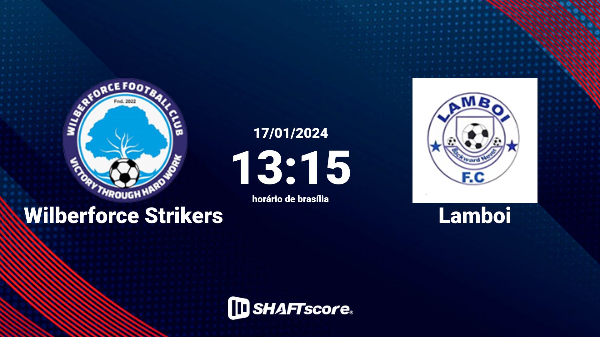 Estatísticas do jogo Wilberforce Strikers vs Lamboi 17.01 13:15