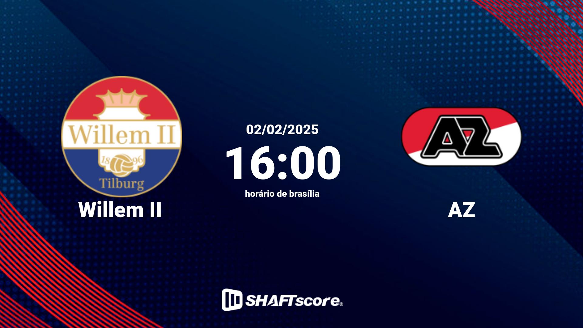 Estatísticas do jogo Willem II vs AZ 02.02 16:00