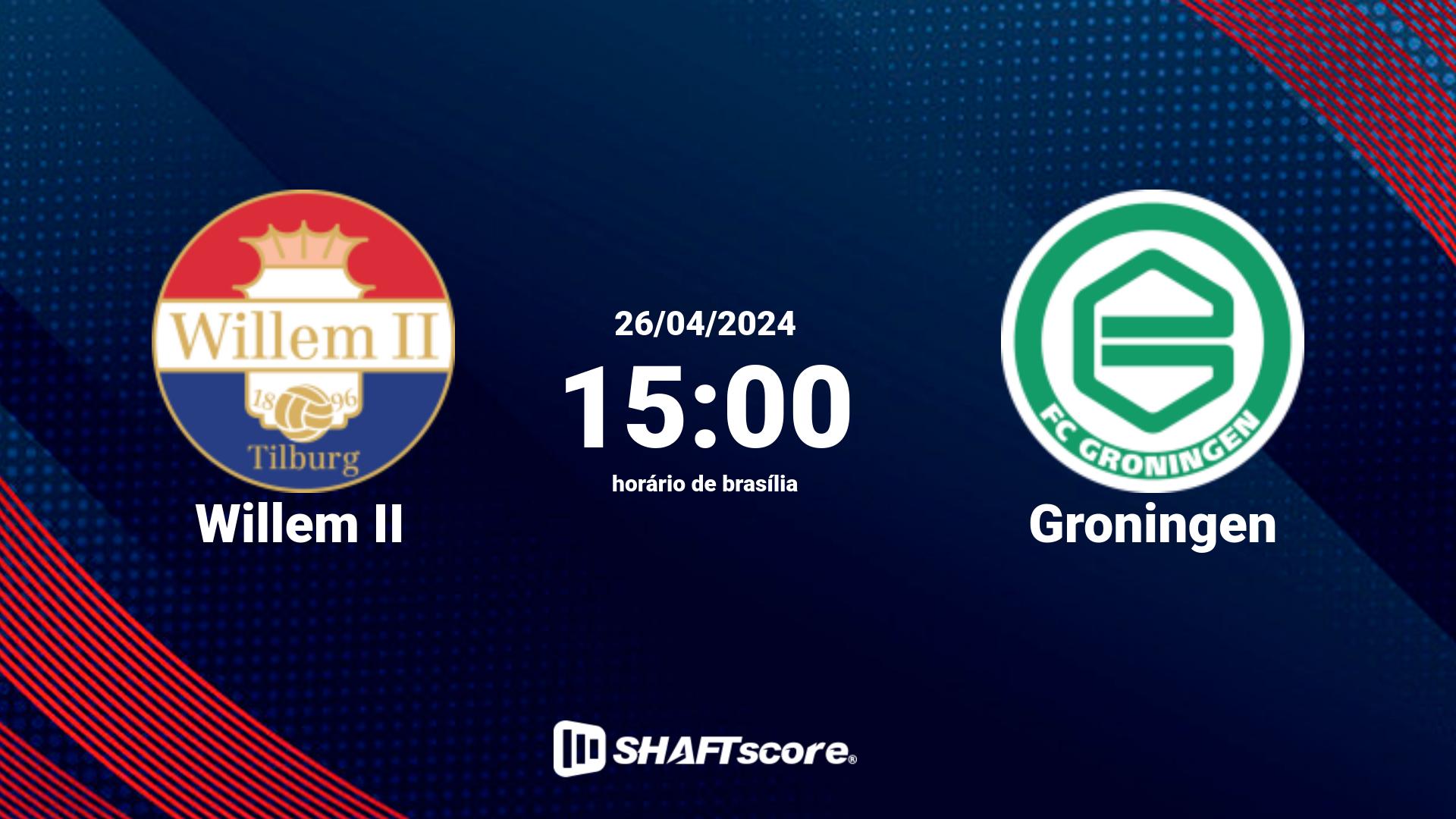 Estatísticas do jogo Willem II vs Groningen 26.04 15:00