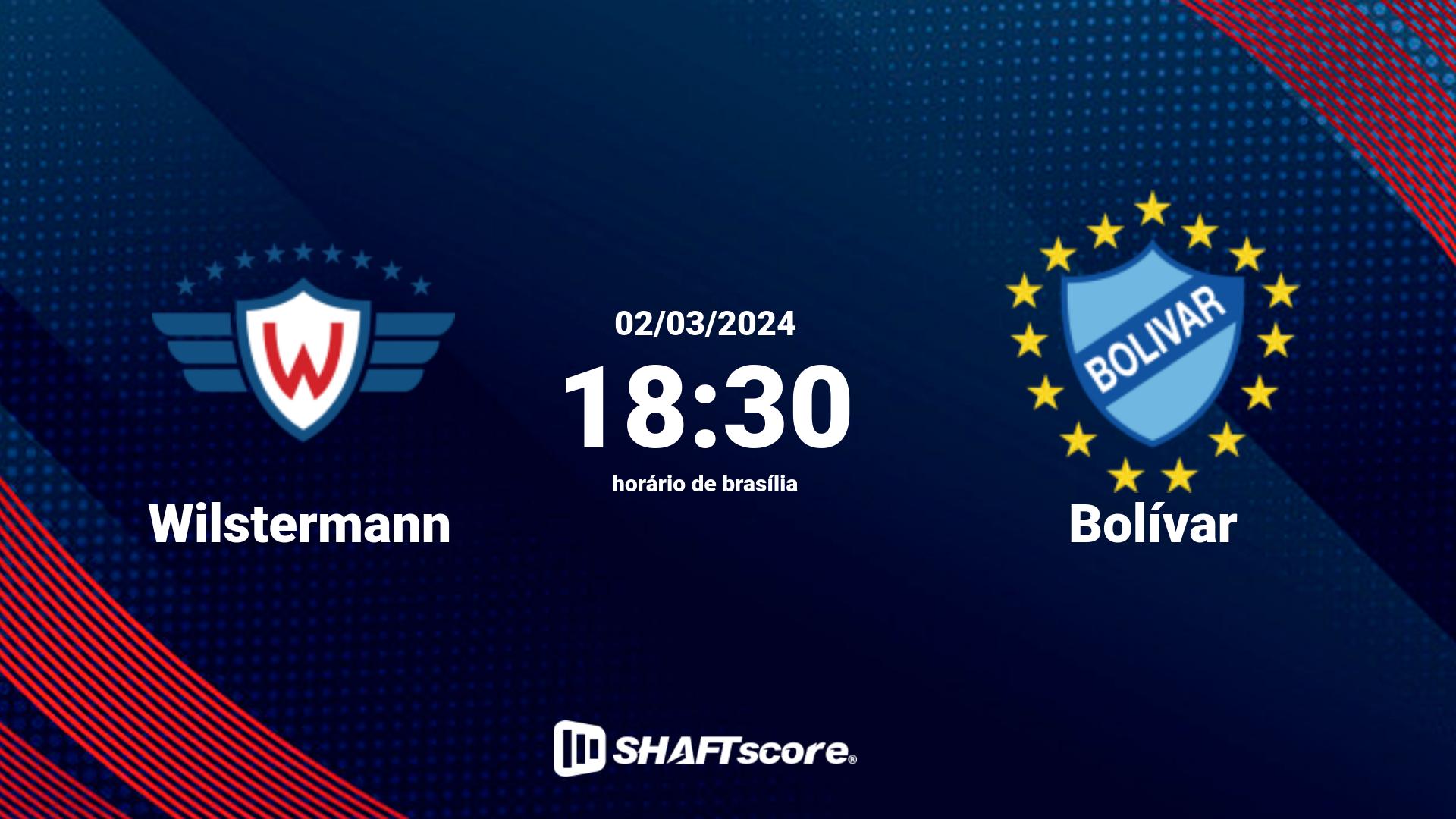 Estatísticas do jogo Wilstermann vs Bolívar 02.03 18:30