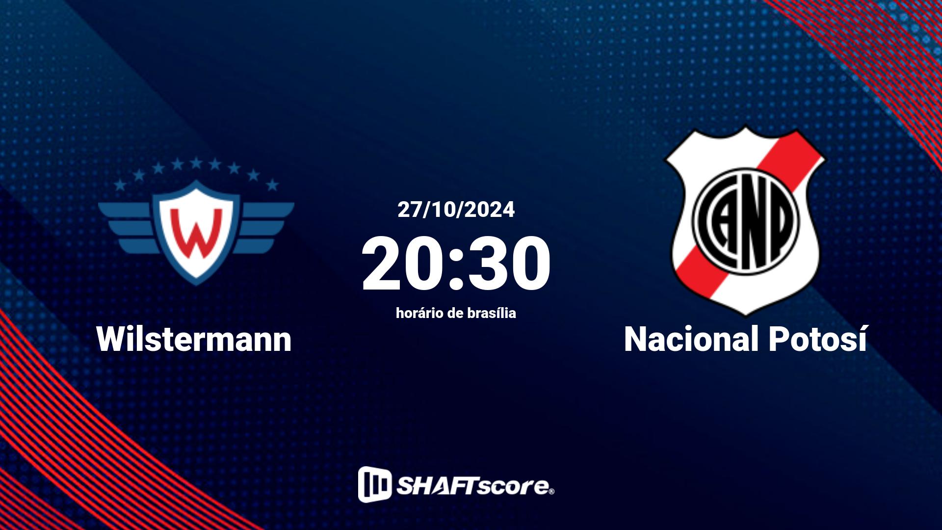 Estatísticas do jogo Wilstermann vs Nacional Potosí 27.10 20:30