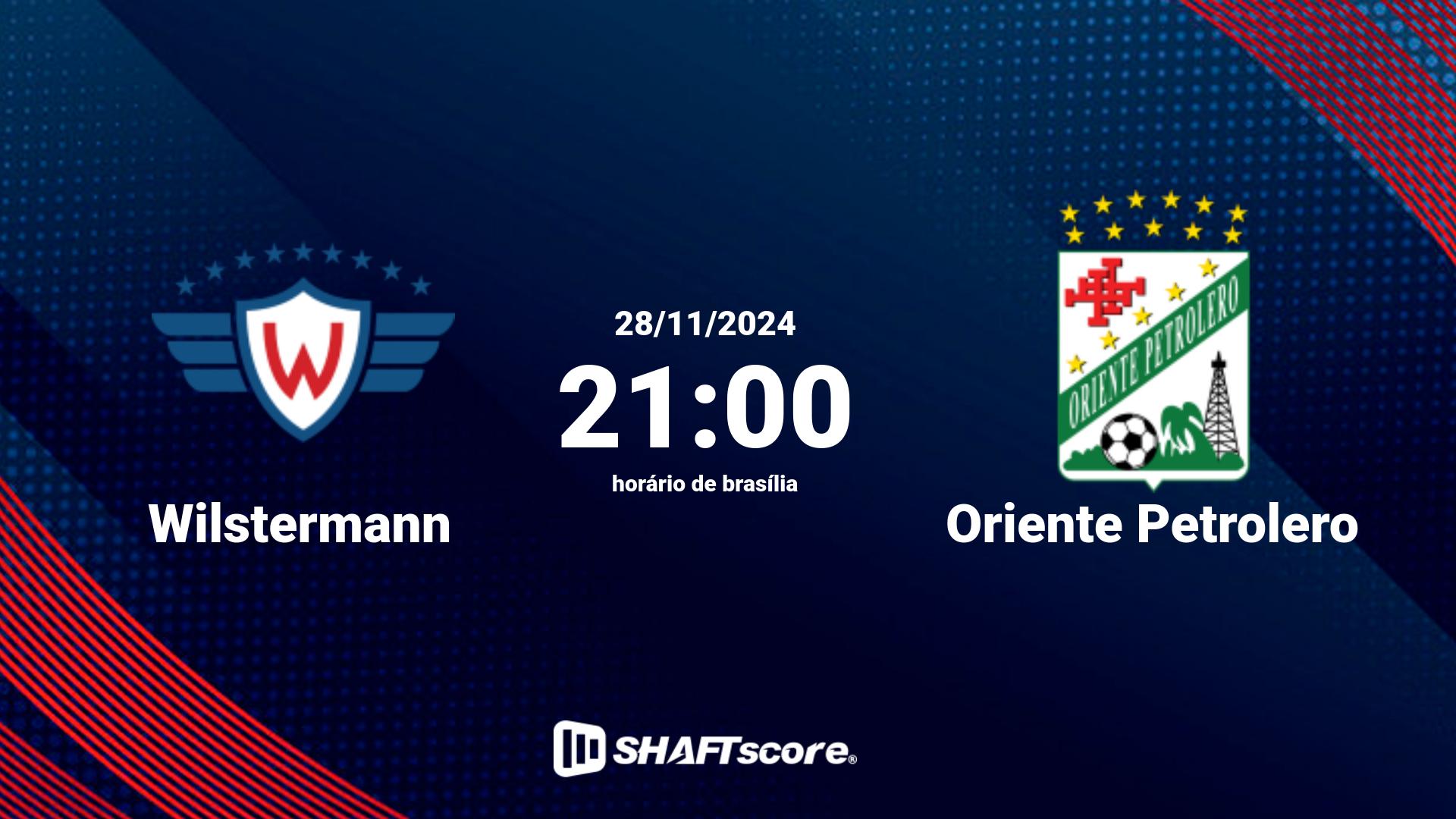 Estatísticas do jogo Wilstermann vs Oriente Petrolero 28.11 21:00