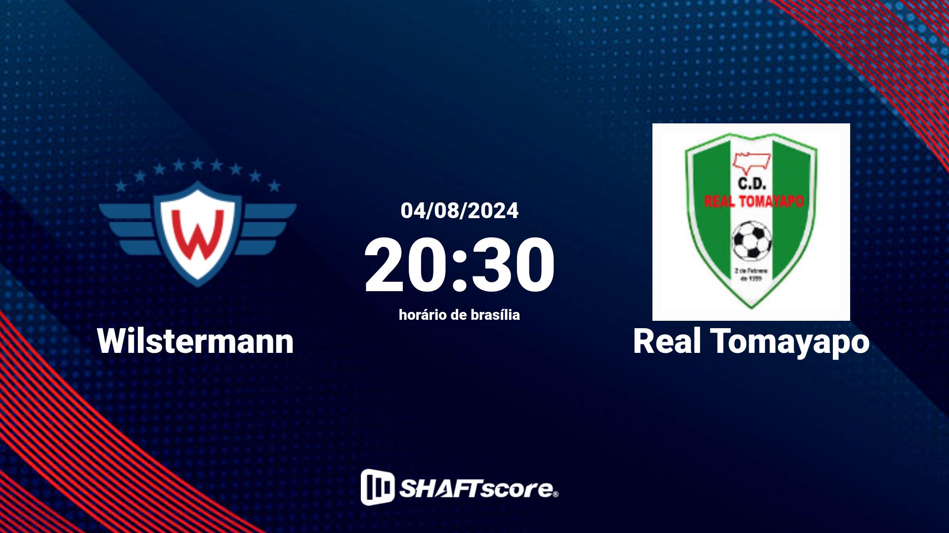 Estatísticas do jogo Wilstermann vs Real Tomayapo 04.08 20:30