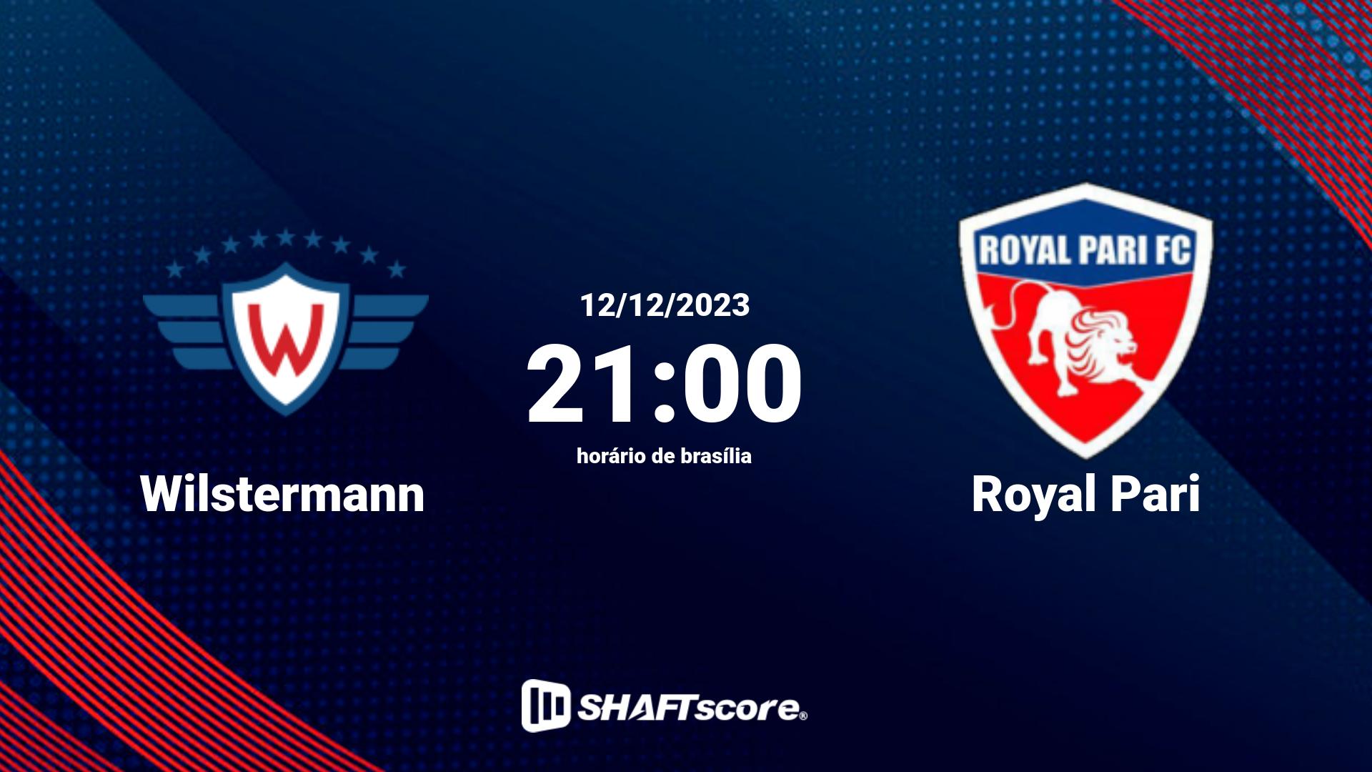 Estatísticas do jogo Wilstermann vs Royal Pari 12.12 21:00