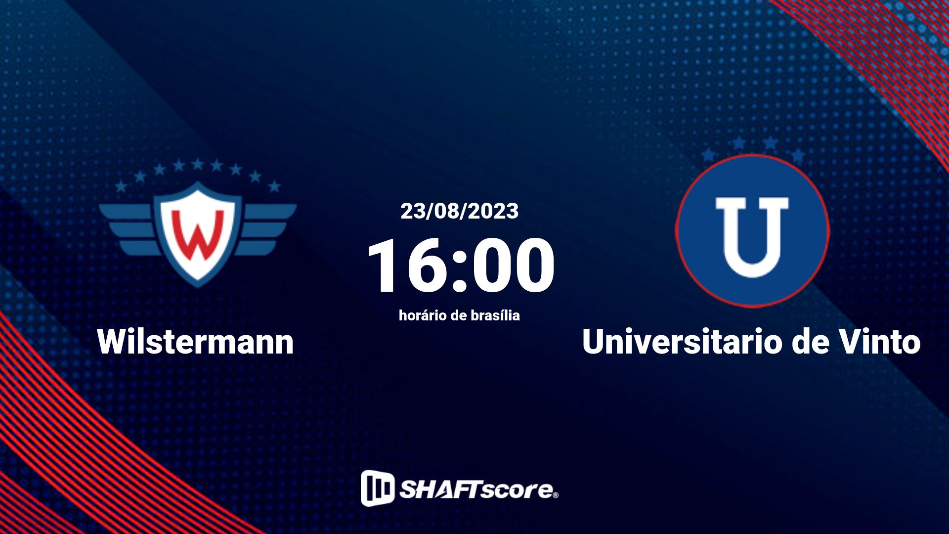 Estatísticas do jogo Wilstermann vs Universitario de Vinto 23.08 16:00