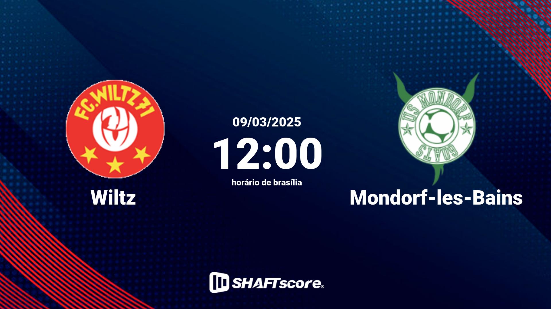 Estatísticas do jogo Wiltz vs Mondorf-les-Bains 09.03 12:00