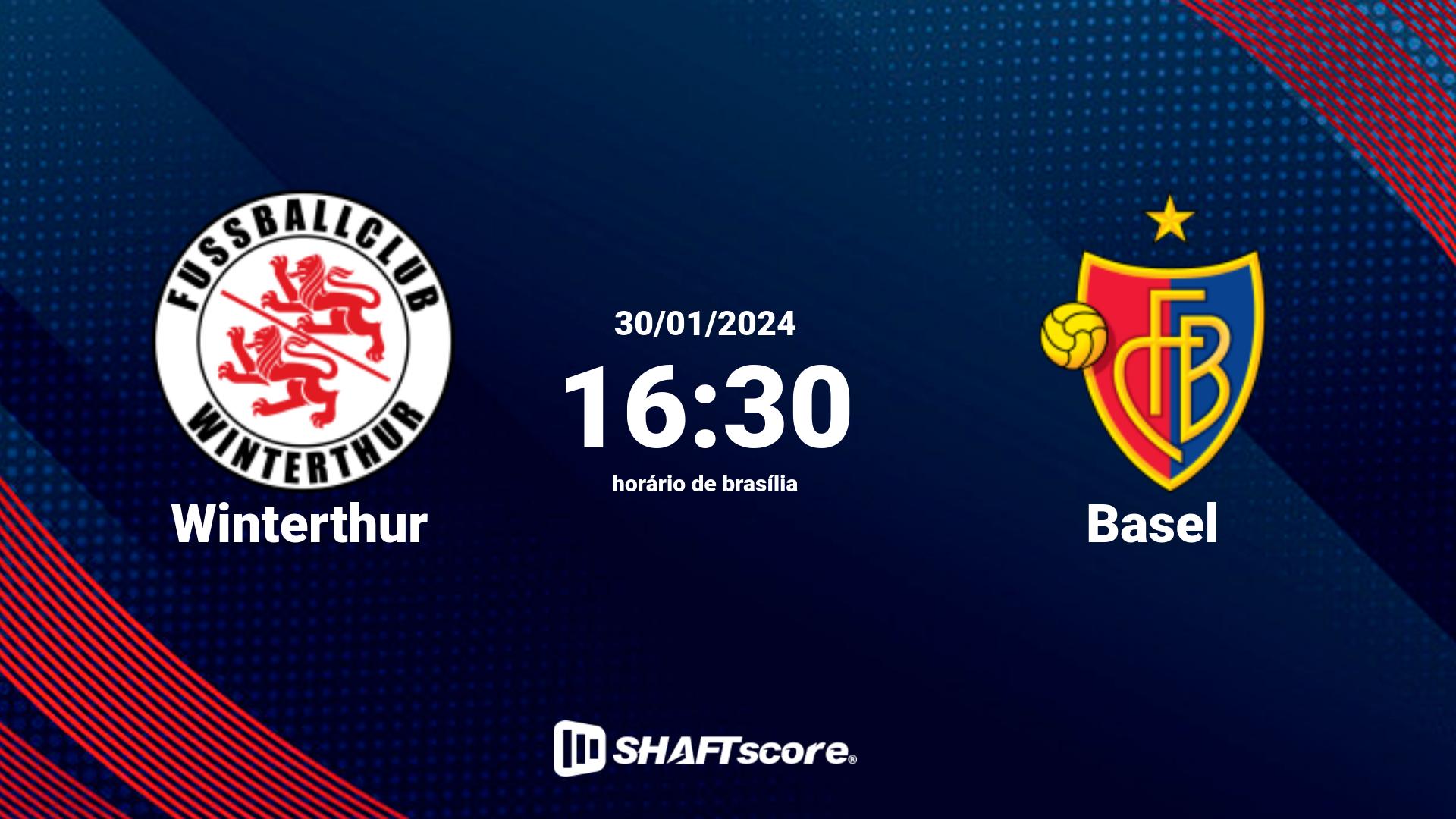 Estatísticas do jogo Winterthur vs Basel 30.01 16:30