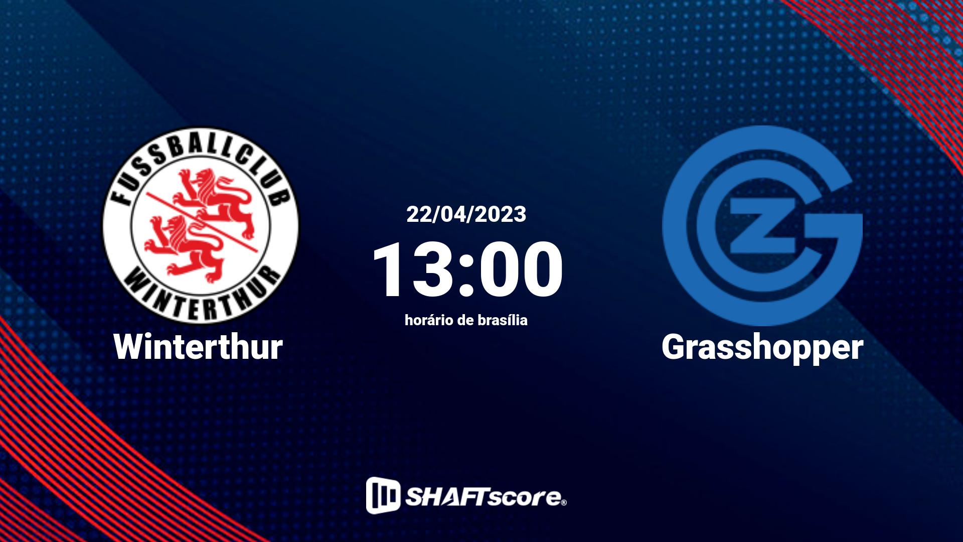 Estatísticas do jogo Winterthur vs Grasshopper 22.04 13:00