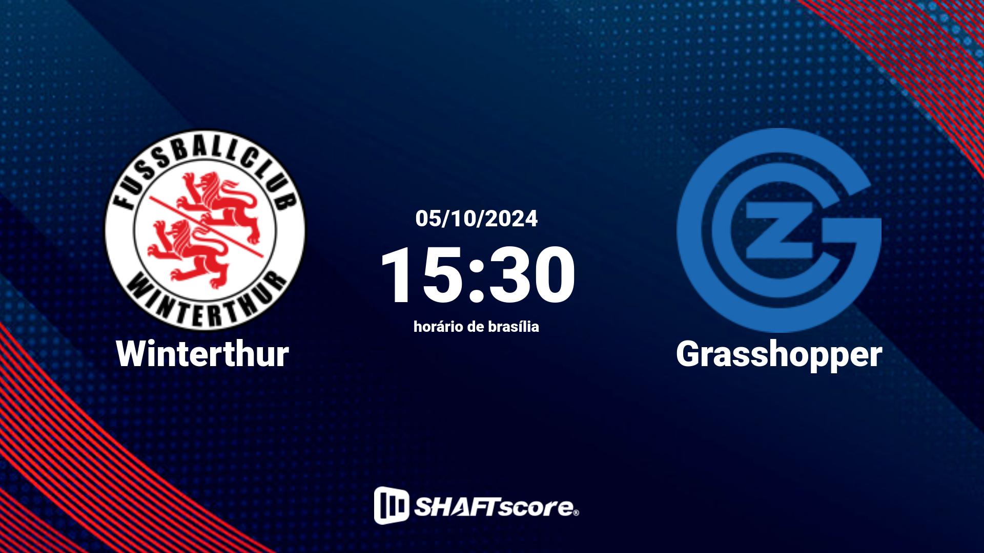 Estatísticas do jogo Winterthur vs Grasshopper 05.10 15:30