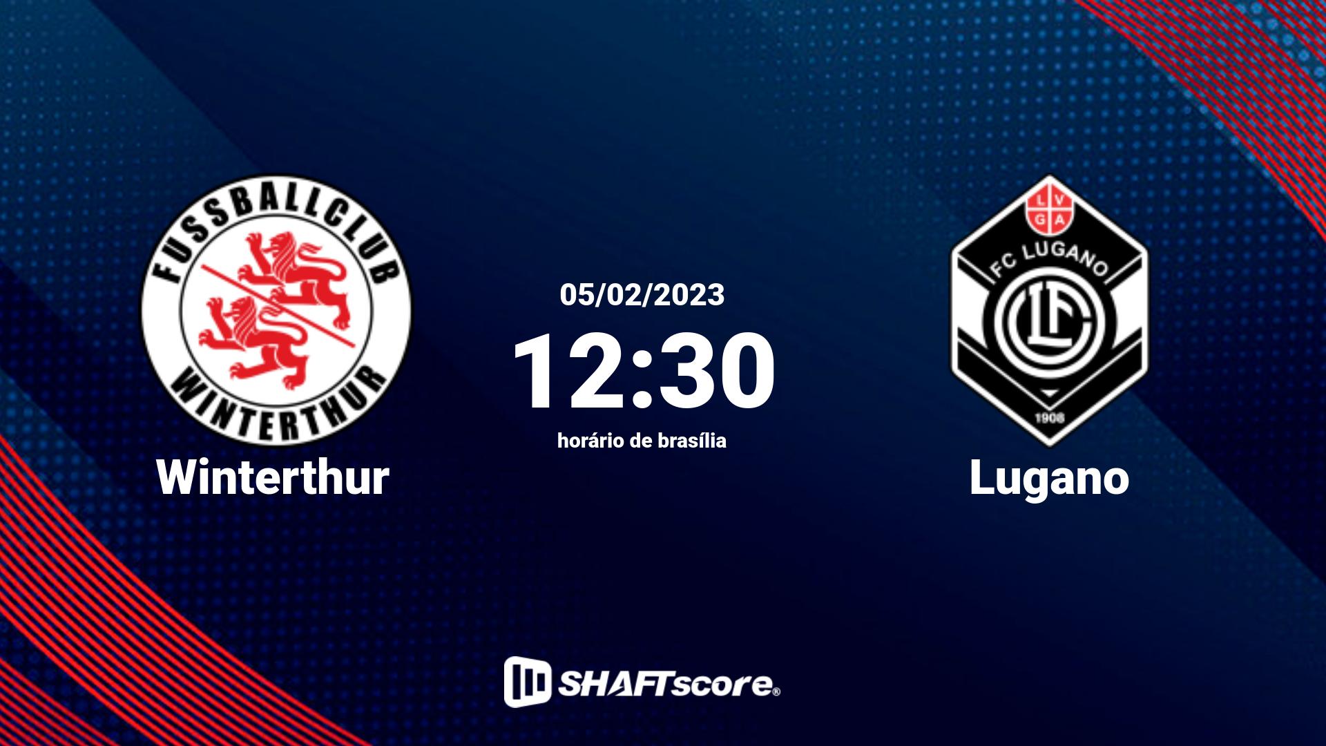 Estatísticas do jogo Winterthur vs Lugano 05.02 12:30