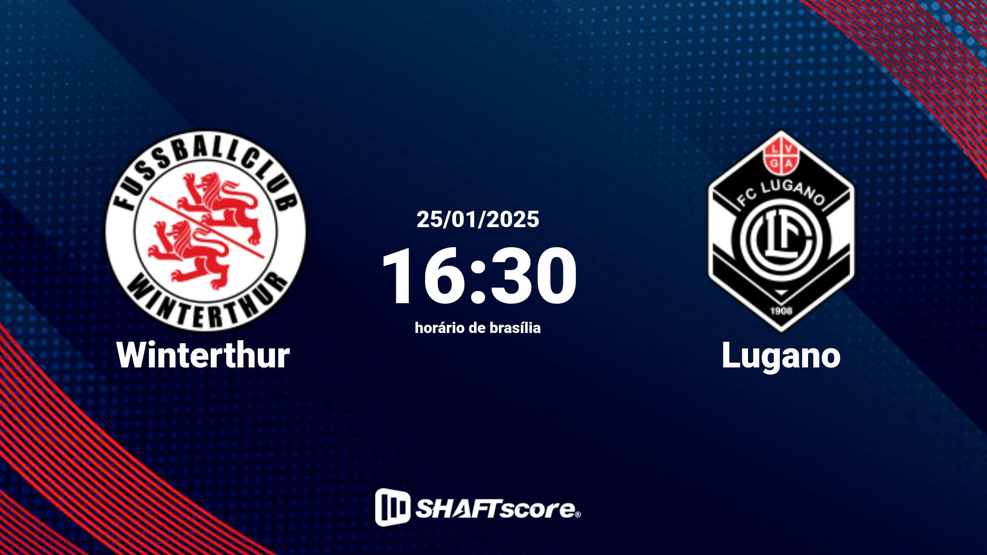 Estatísticas do jogo Winterthur vs Lugano 25.01 16:30