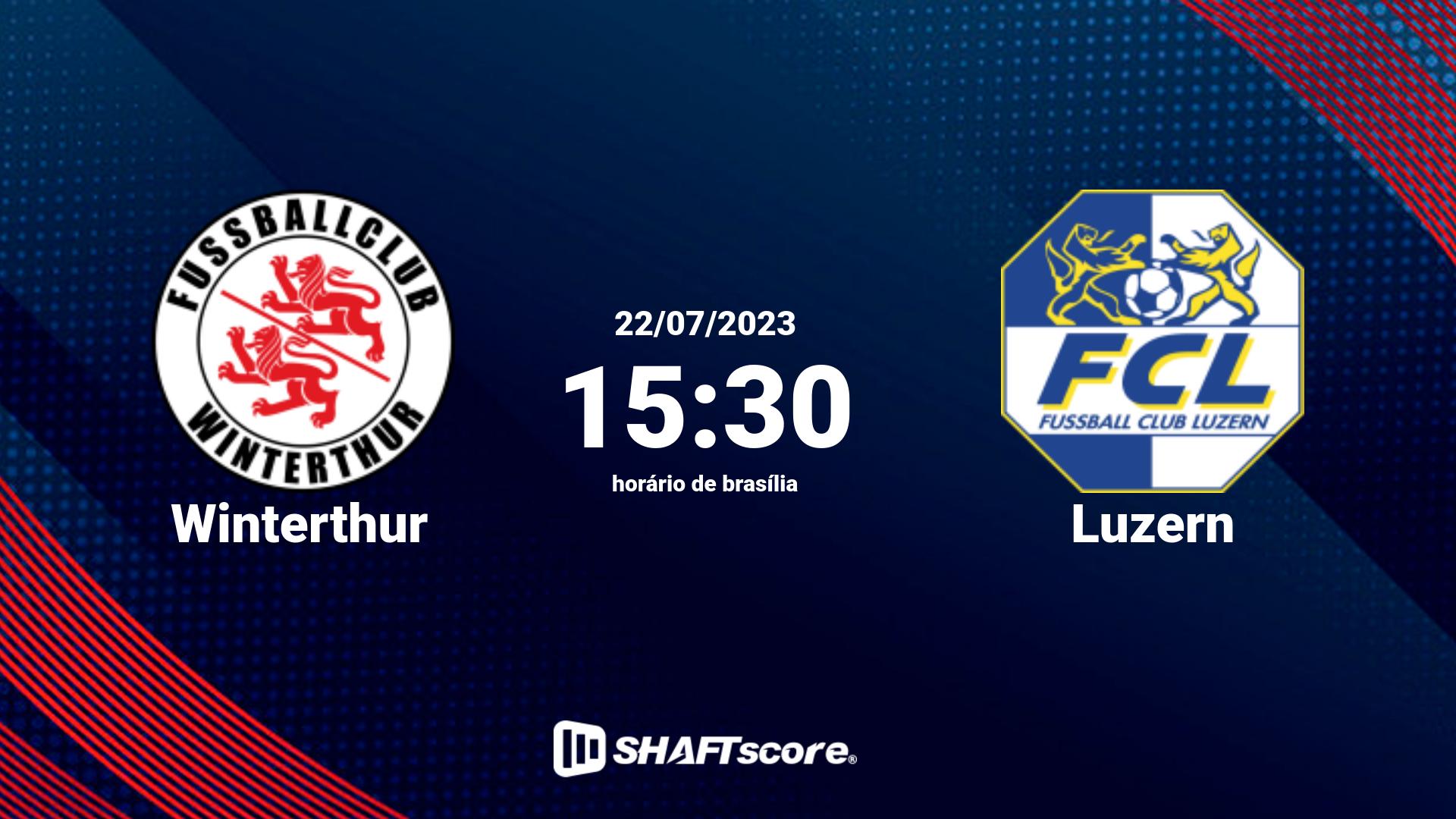 Estatísticas do jogo Winterthur vs Luzern 22.07 15:30