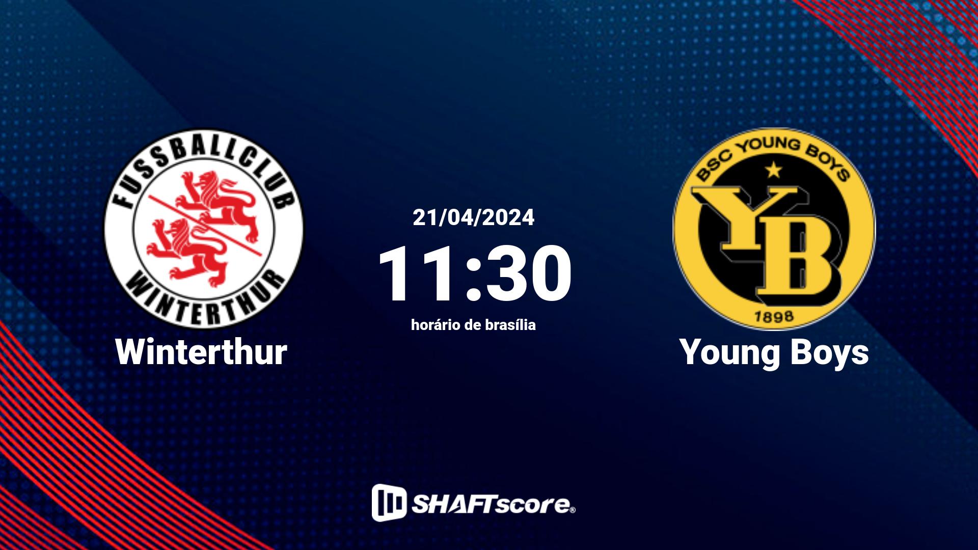 Estatísticas do jogo Winterthur vs Young Boys 21.04 11:30