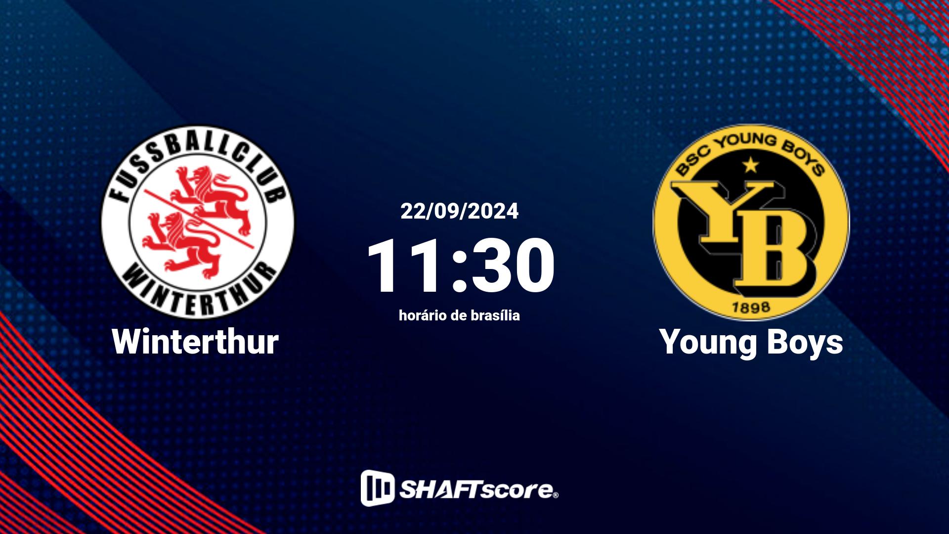 Estatísticas do jogo Winterthur vs Young Boys 22.09 11:30