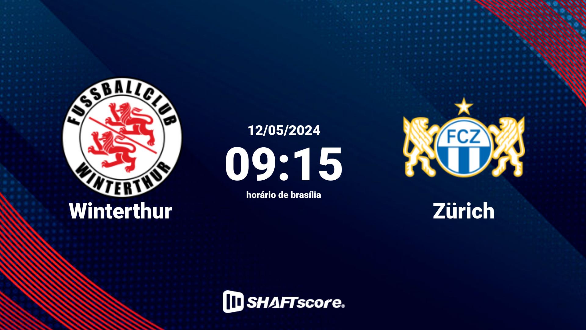 Estatísticas do jogo Winterthur vs Zürich 12.05 09:15