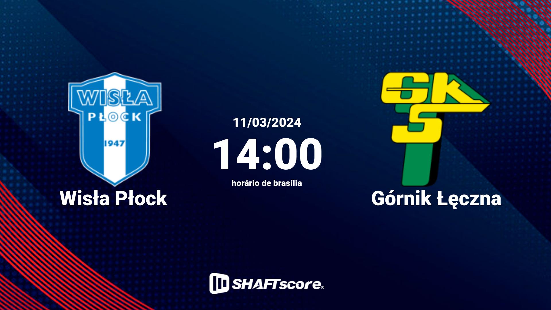 Estatísticas do jogo Wisła Płock vs Górnik Łęczna 11.03 14:00