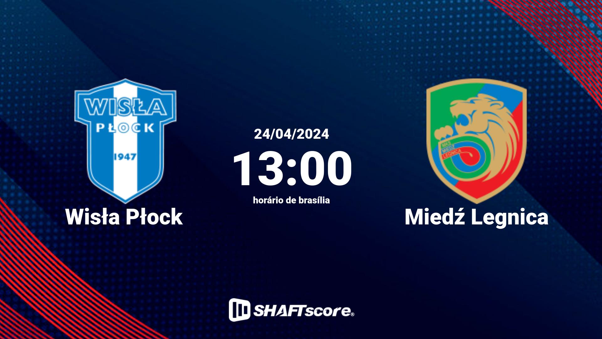 Estatísticas do jogo Wisła Płock vs Miedź Legnica 24.04 13:00