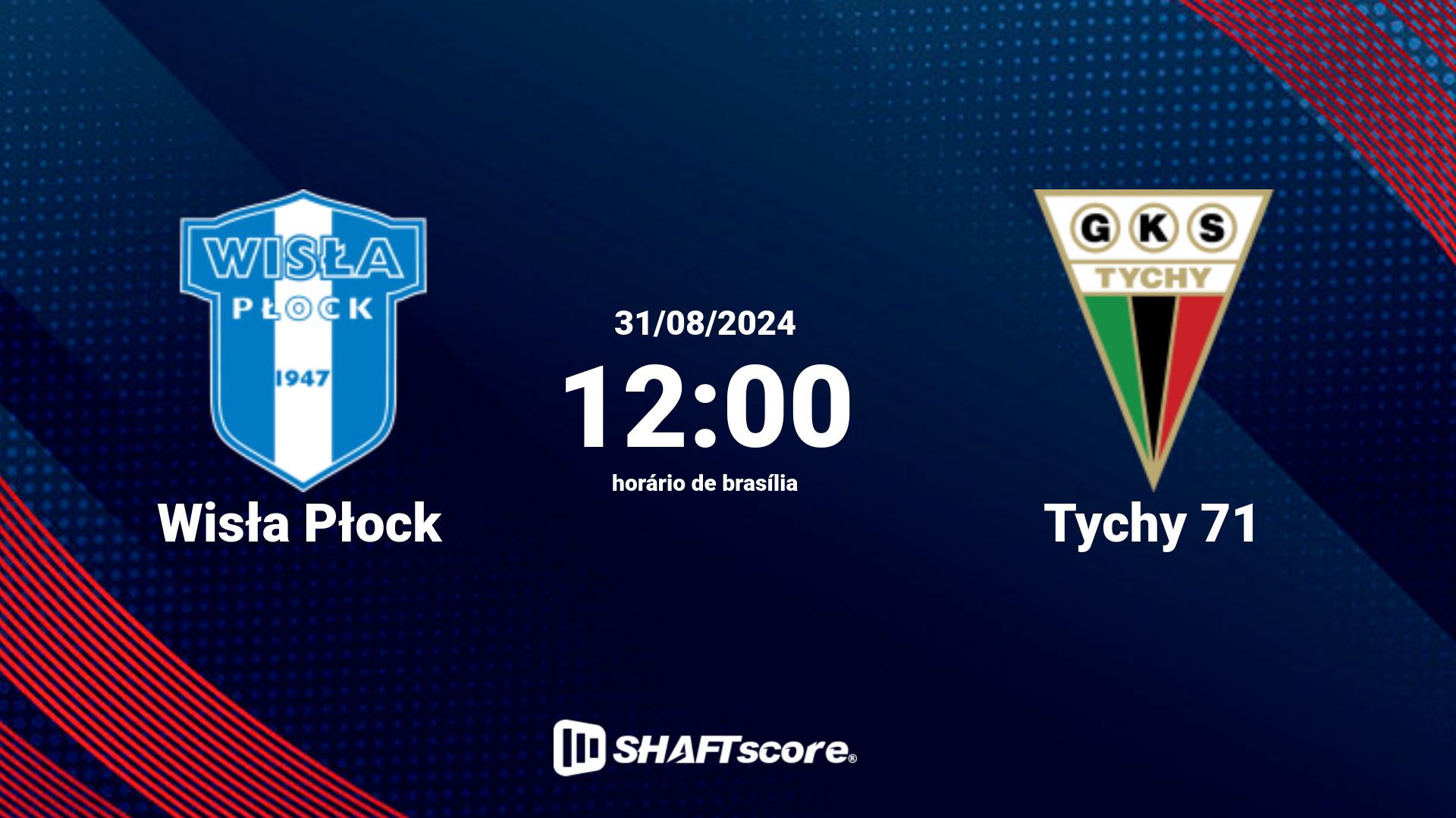 Estatísticas do jogo Wisła Płock vs Tychy 71 31.08 12:00