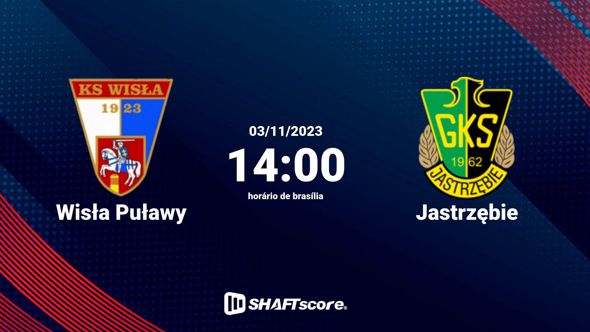 Estatísticas do jogo Wisła Puławy vs Jastrzębie 03.11 14:00