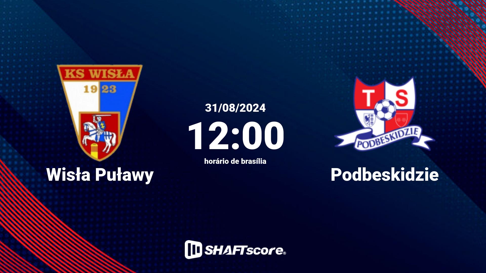 Estatísticas do jogo Wisła Puławy vs Podbeskidzie 31.08 12:00