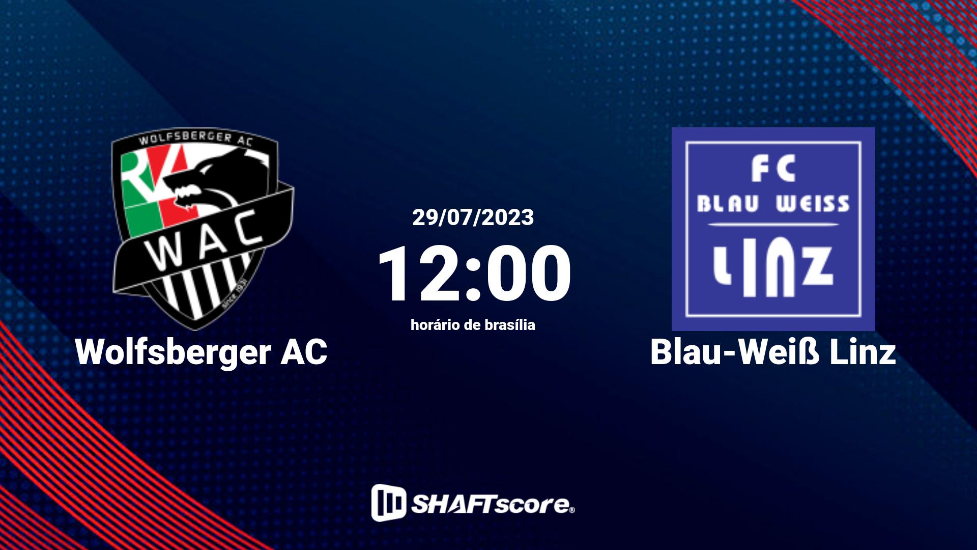 Estatísticas do jogo Wolfsberger AC vs Blau-Weiß Linz 29.07 12:00