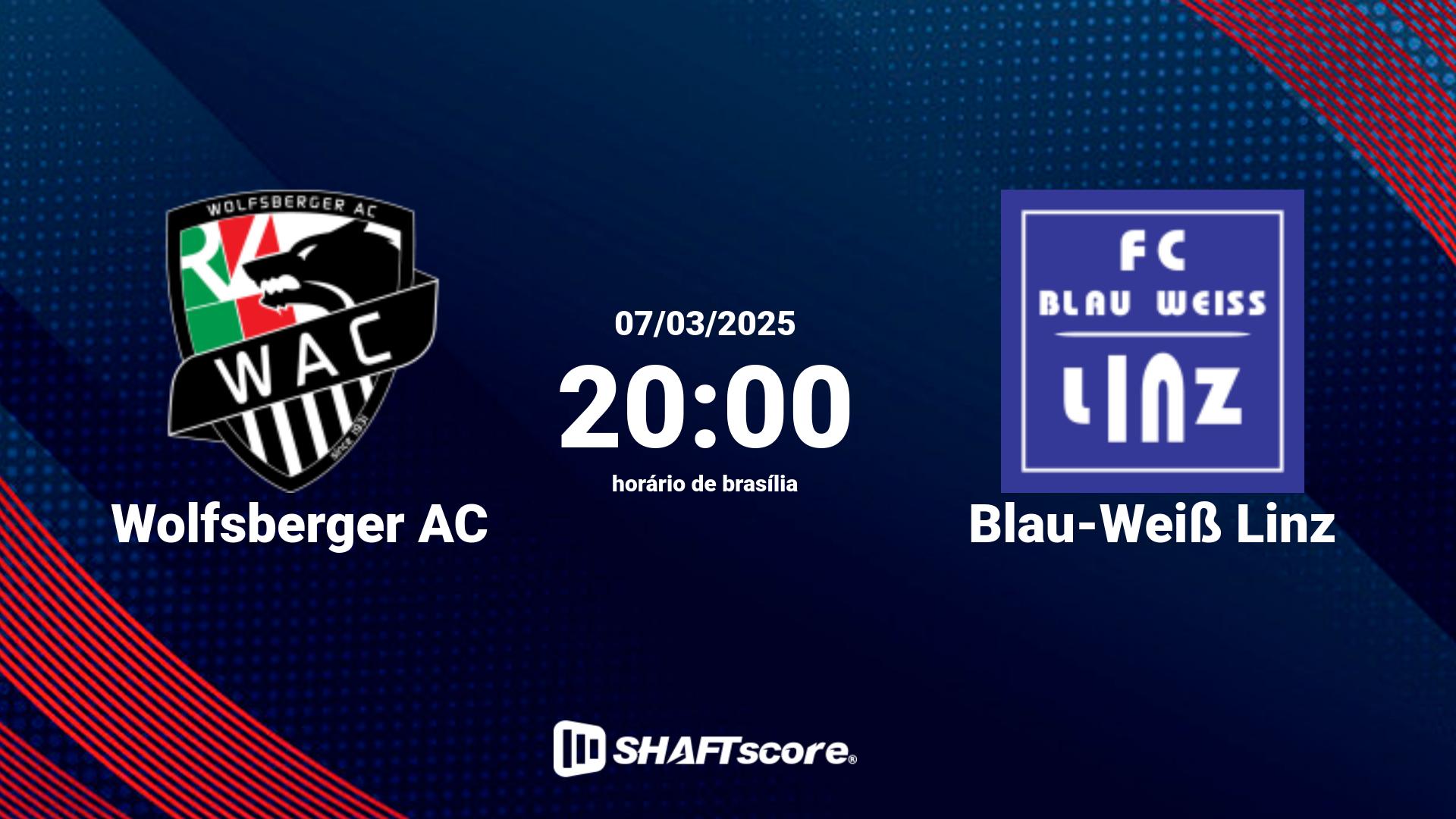 Estatísticas do jogo Wolfsberger AC vs Blau-Weiß Linz 07.03 20:00