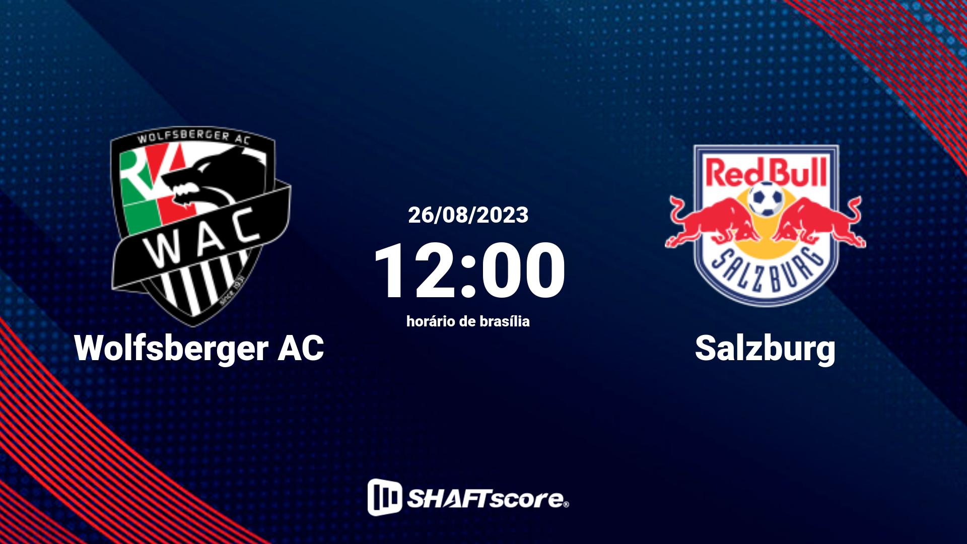 Estatísticas do jogo Wolfsberger AC vs Salzburg 26.08 12:00