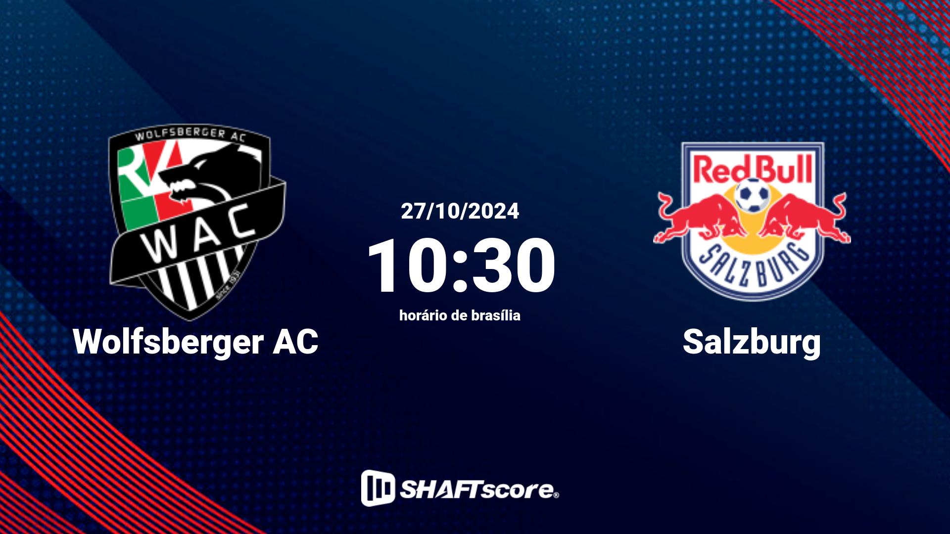 Estatísticas do jogo Wolfsberger AC vs Salzburg 27.10 10:30