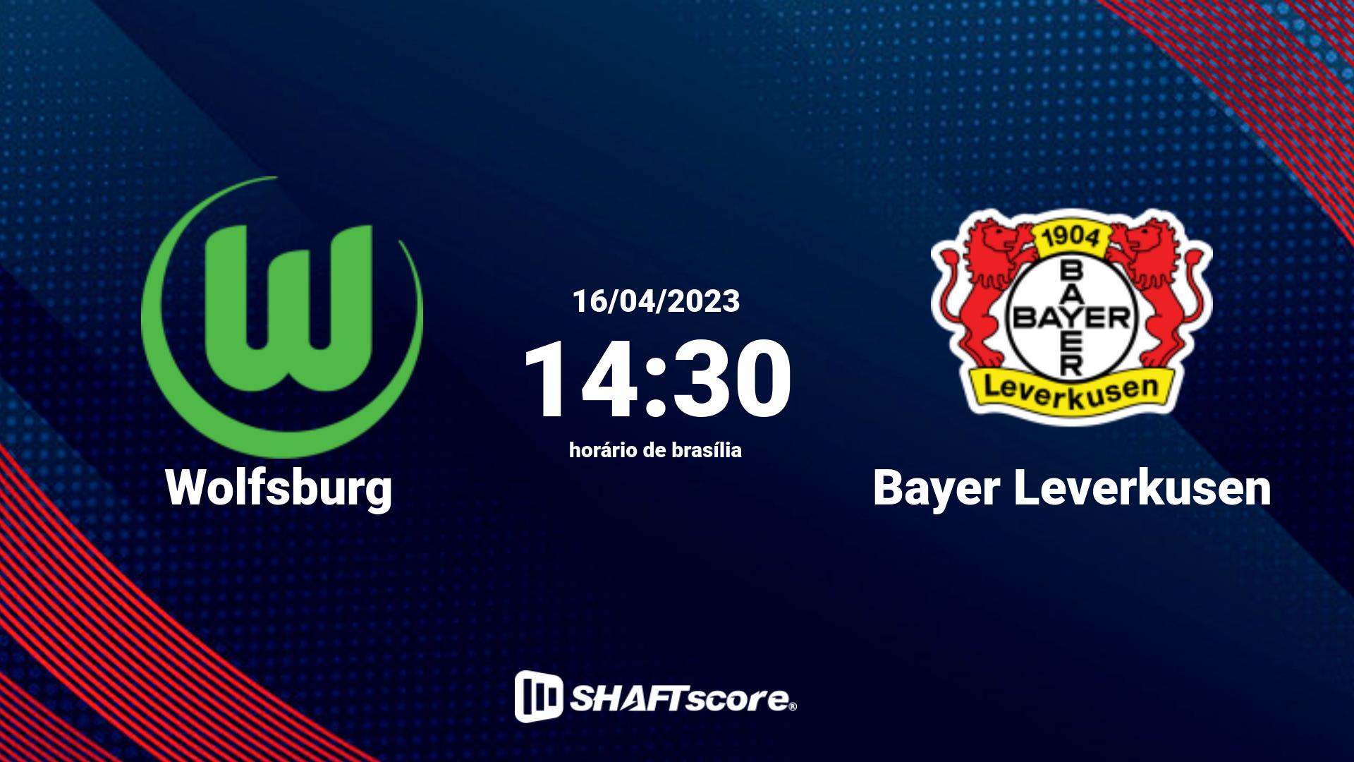 Estatísticas do jogo Wolfsburg vs Bayer Leverkusen 16.04 14:30