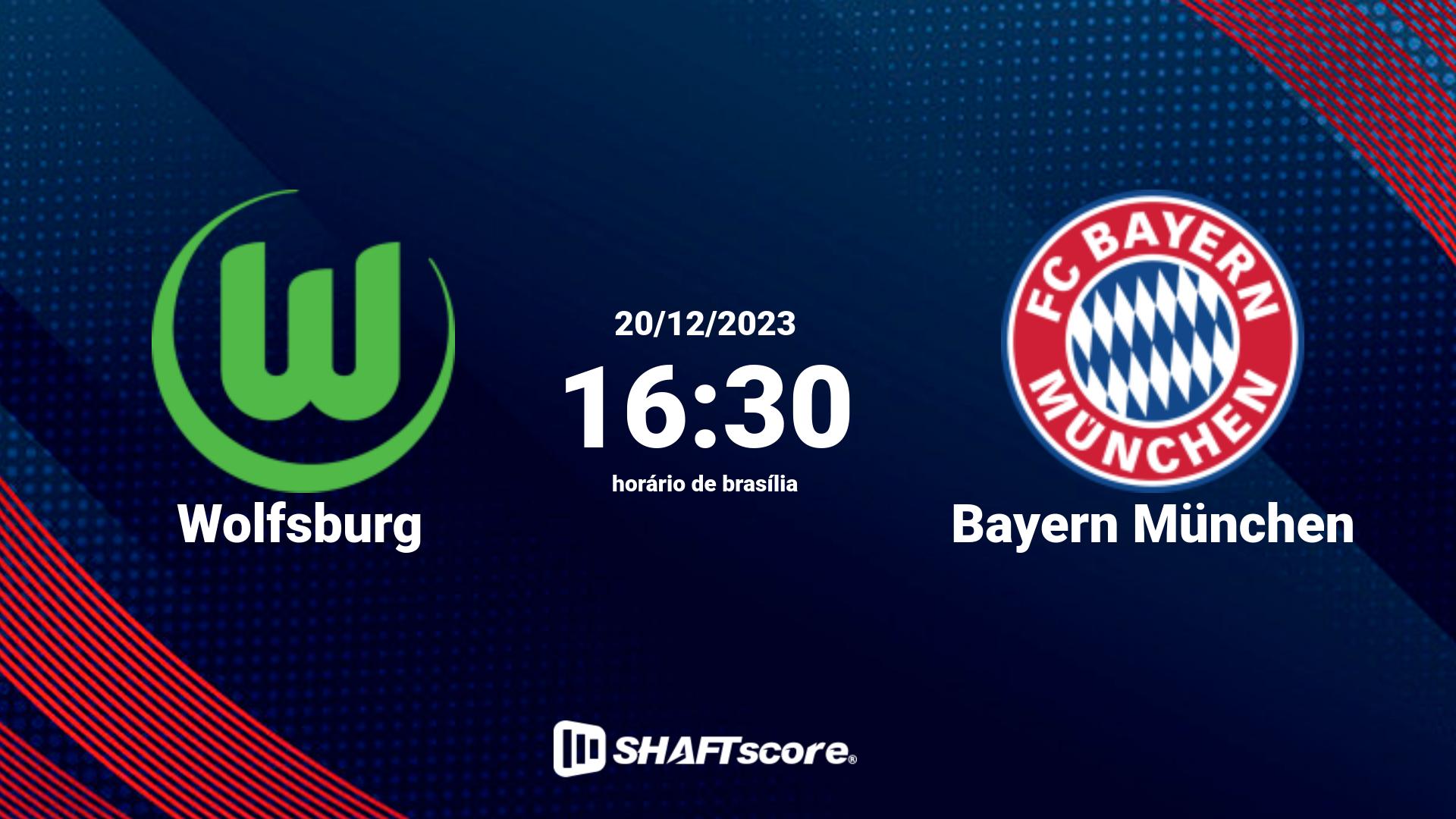 Estatísticas do jogo Wolfsburg vs Bayern München 20.12 16:30