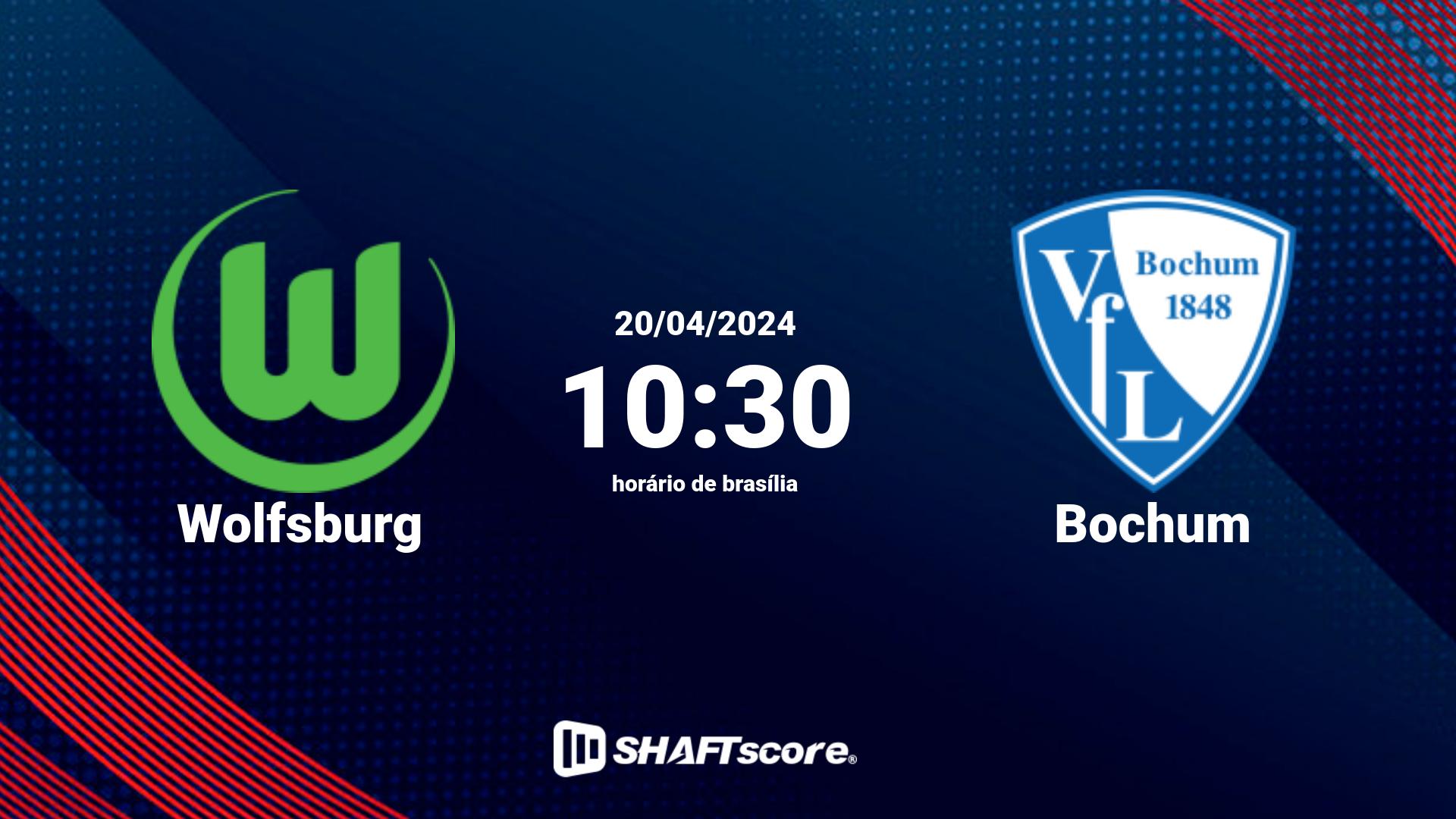 Estatísticas do jogo Wolfsburg vs Bochum 20.04 10:30