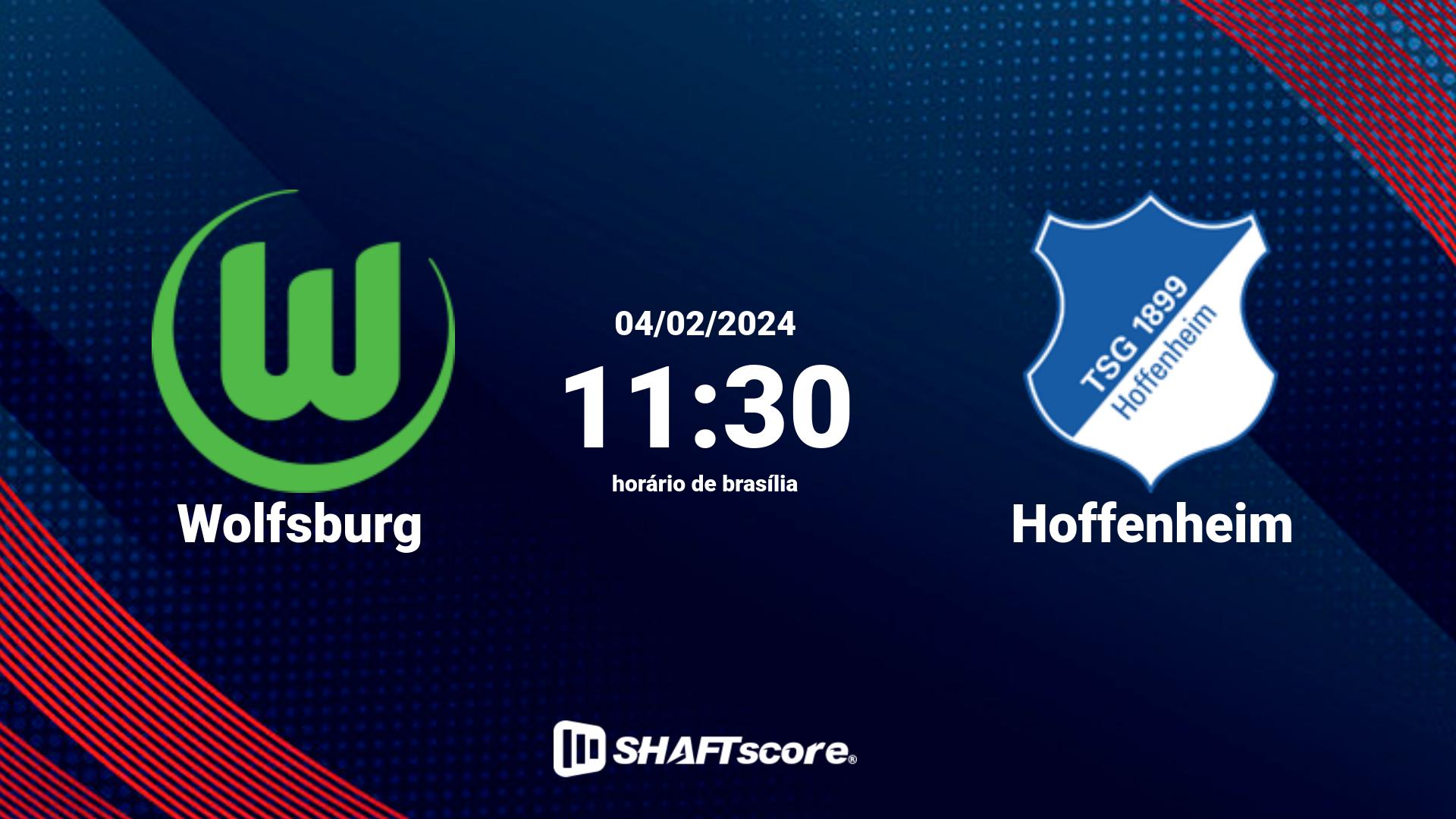 Estatísticas do jogo Wolfsburg vs Hoffenheim 04.02 11:30