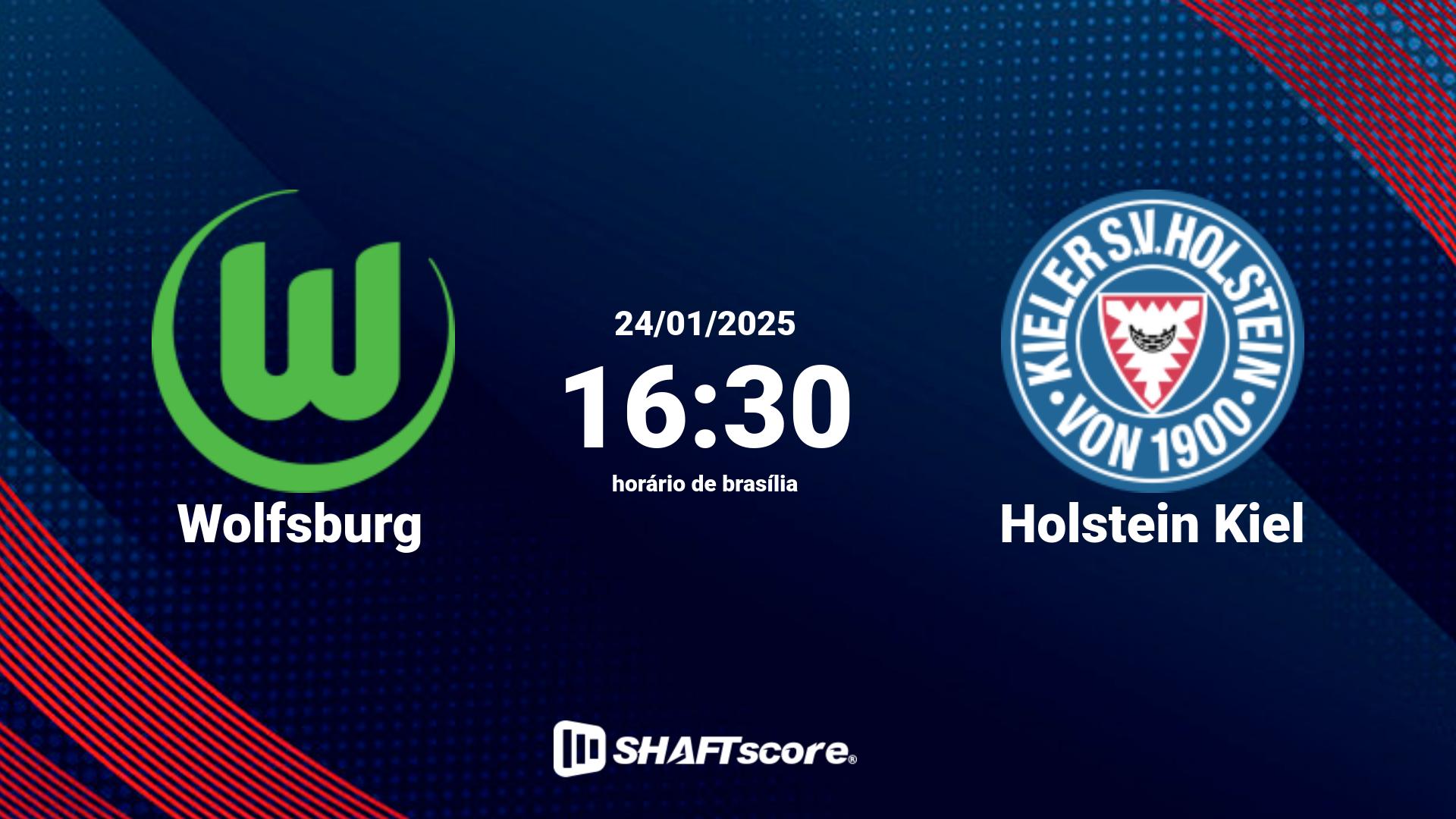 Estatísticas do jogo Wolfsburg vs Holstein Kiel 24.01 16:30