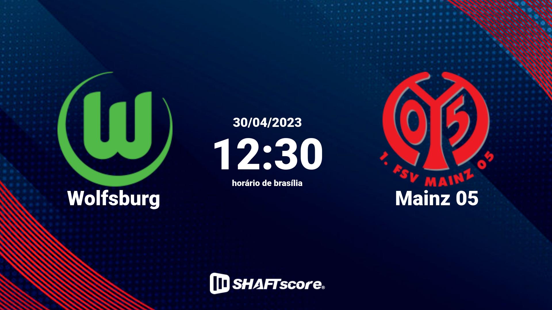 Estatísticas do jogo Wolfsburg vs Mainz 05 30.04 12:30