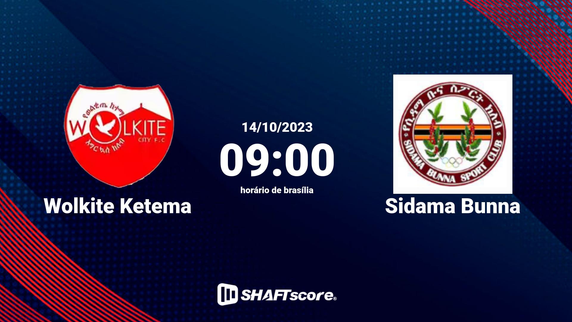 Estatísticas do jogo Wolkite Ketema vs Sidama Bunna 14.10 09:00