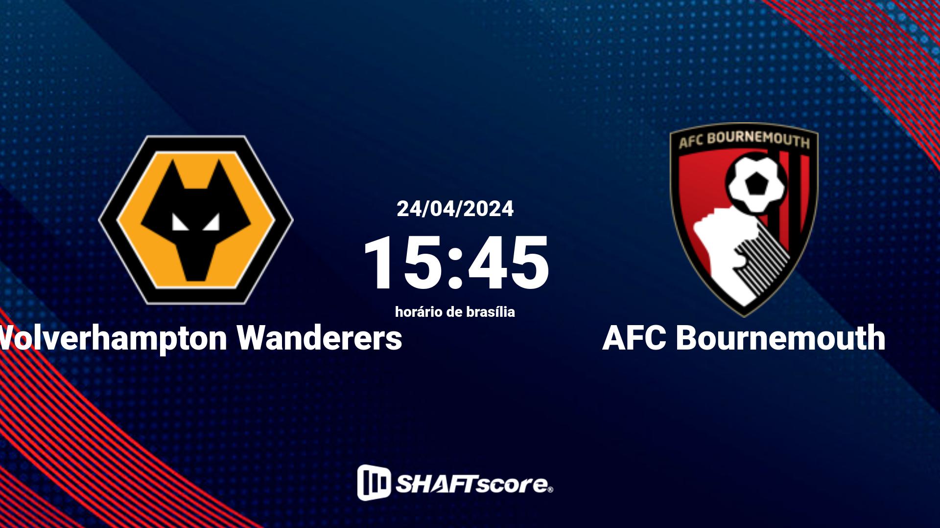 Estatísticas do jogo Wolverhampton Wanderers vs AFC Bournemouth 24.04 15:45