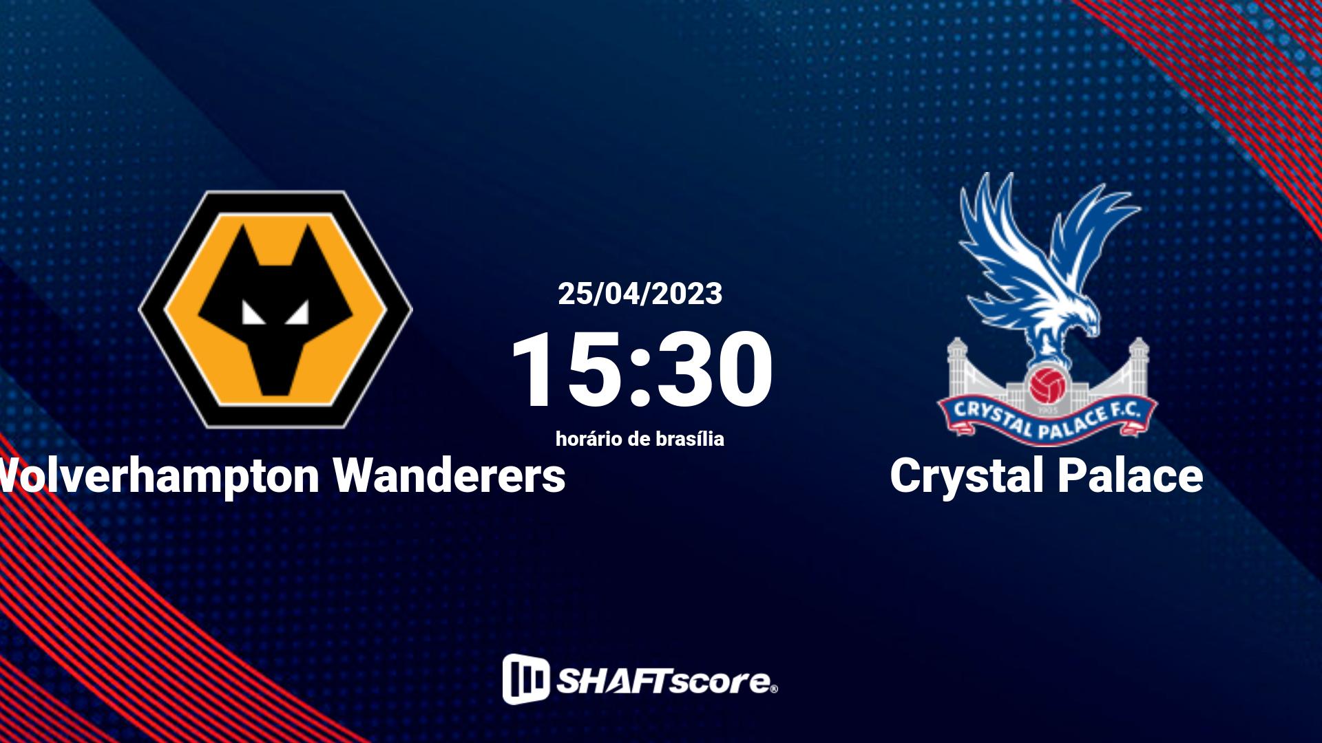 Estatísticas do jogo Wolverhampton Wanderers vs Crystal Palace 25.04 15:30