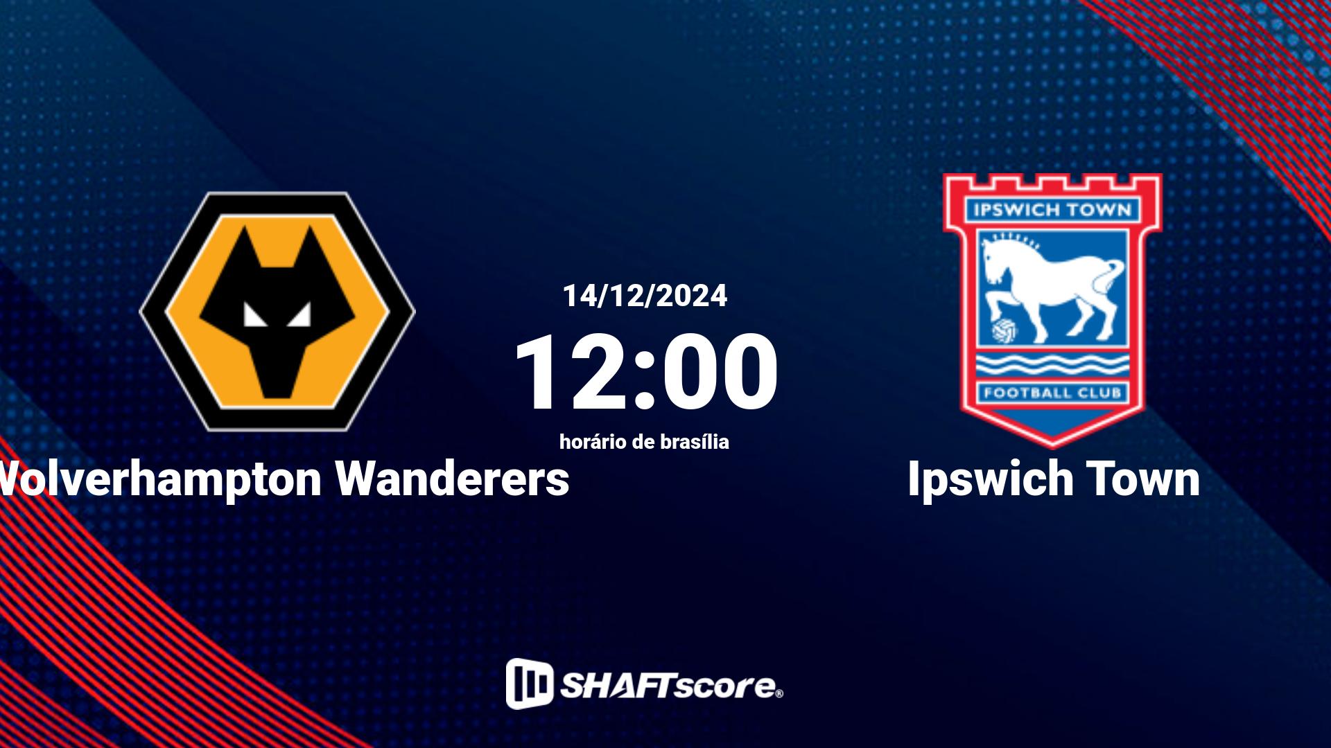 Estatísticas do jogo Wolverhampton Wanderers vs Ipswich Town 14.12 12:00