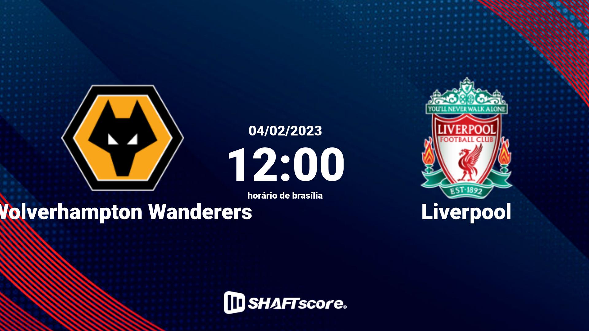 Estatísticas do jogo Wolverhampton Wanderers vs Liverpool 04.02 12:00